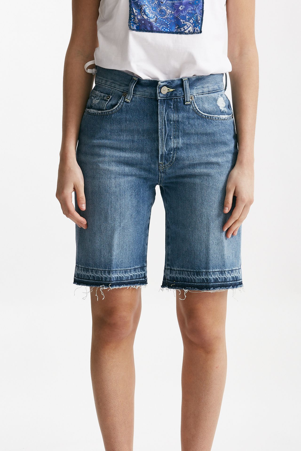Bermuda in jeans vita regolare