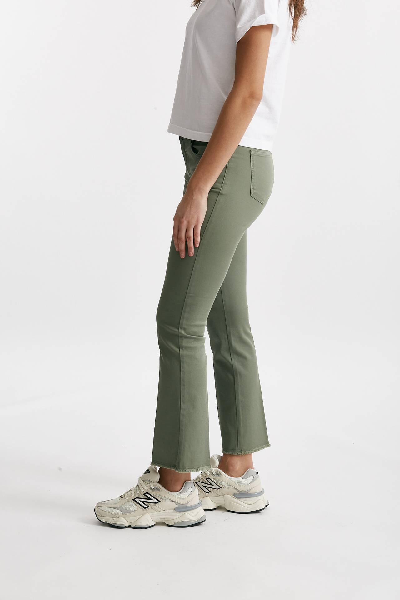 Pantalone a trombetta verde salvia