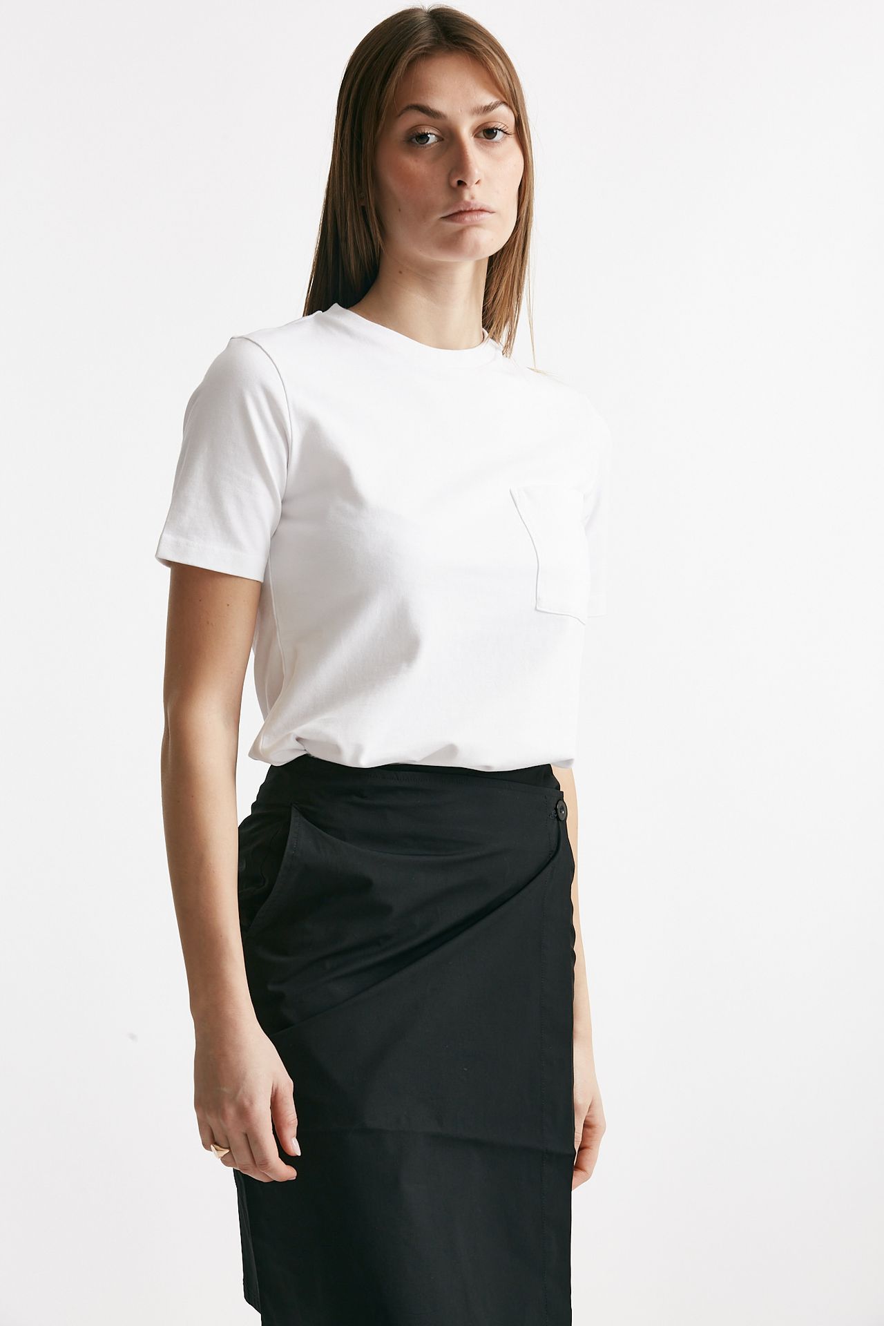 T-shirt in cotone bianco ottico 