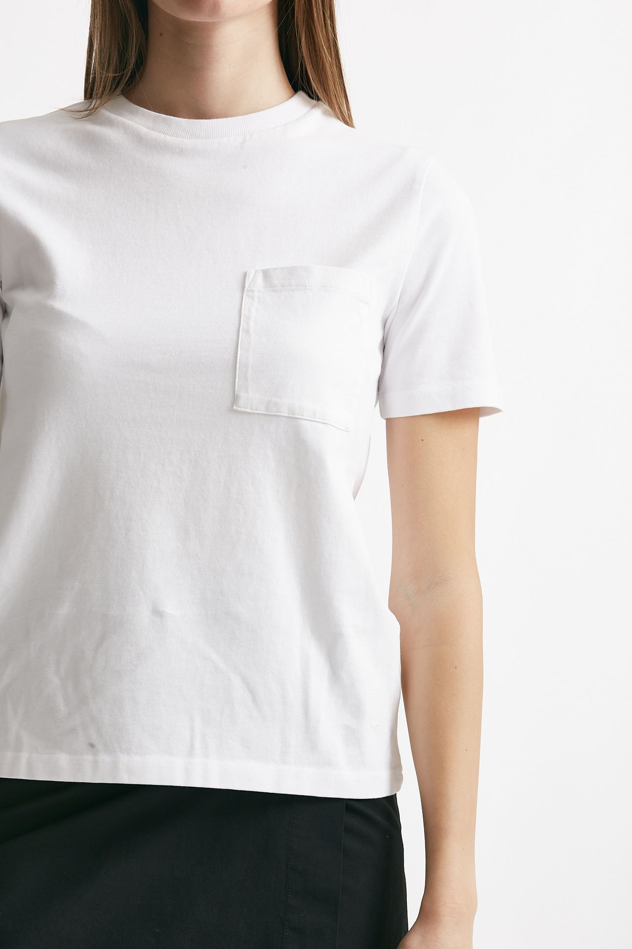 T-shirt in cotone bianco ottico 