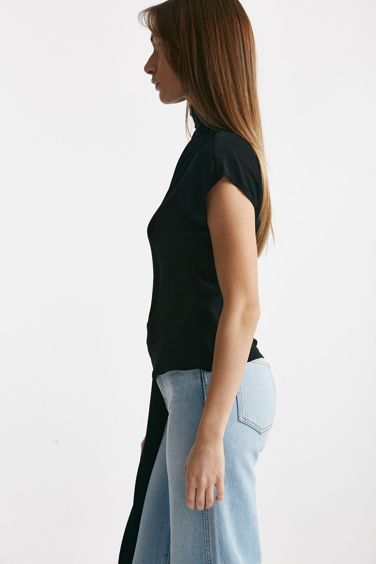 Camicia monospalla nero