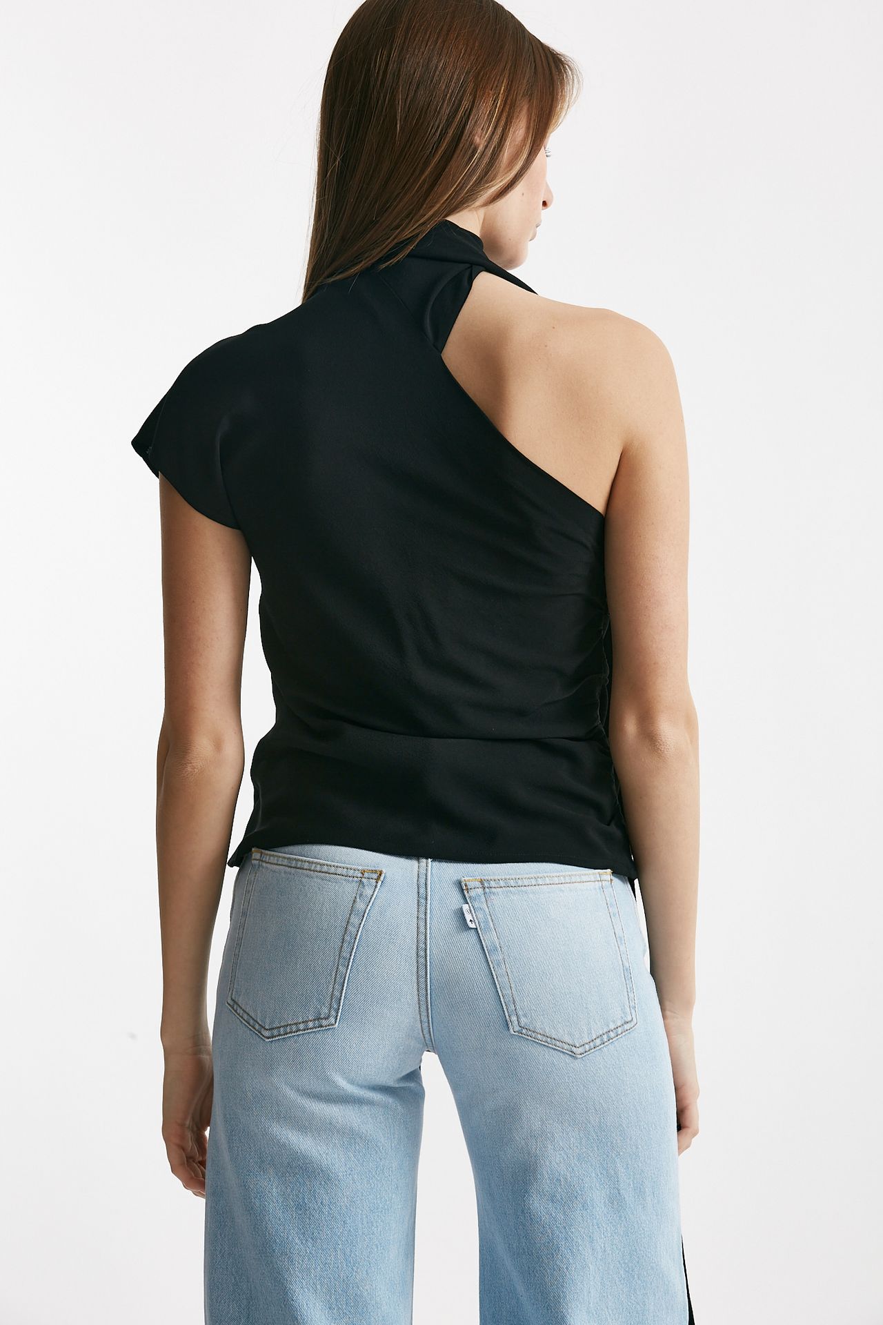 Camicia monospalla nero