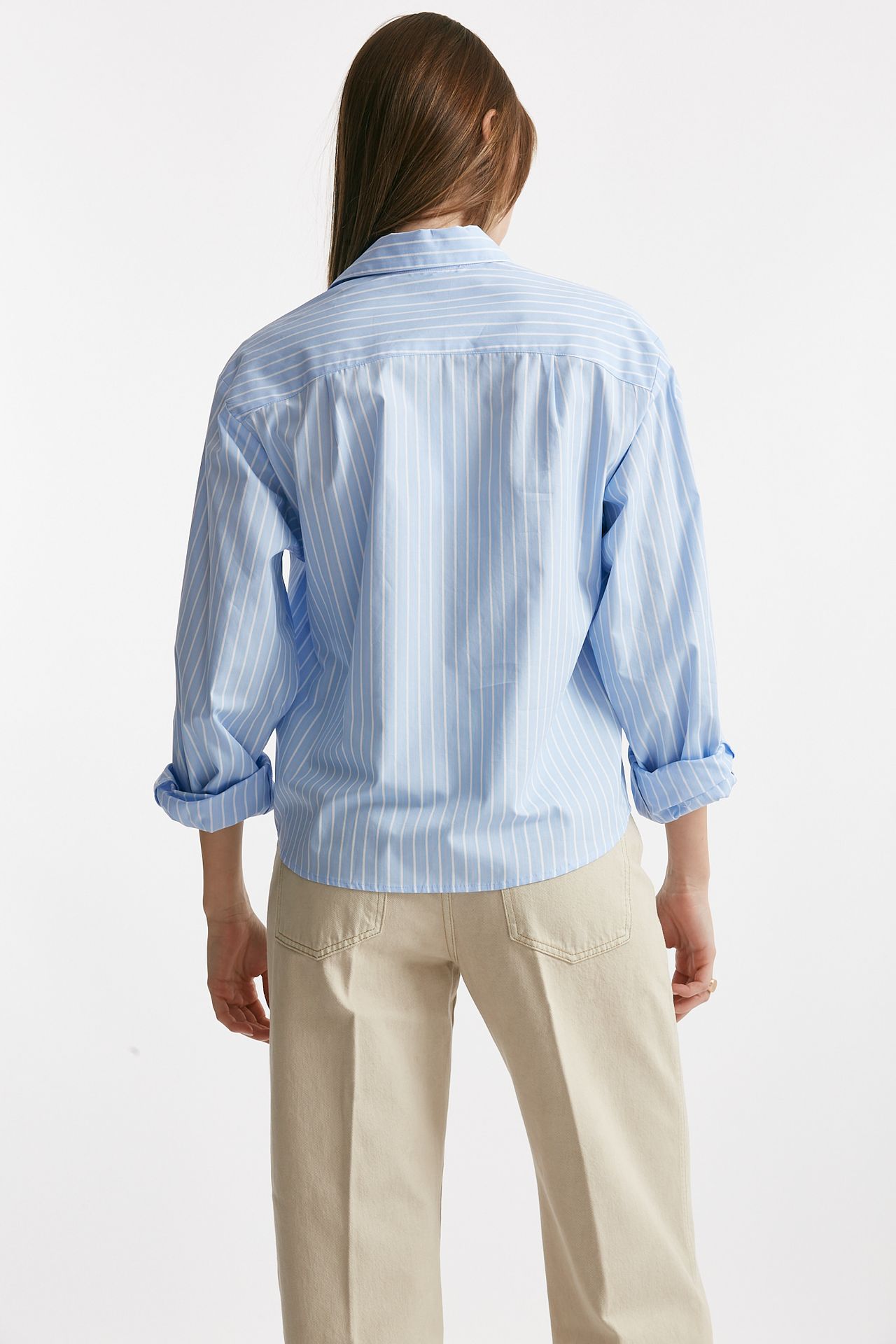Camicia rigata in cotone 