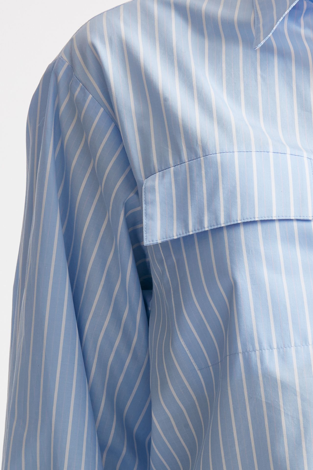 Camicia rigata in cotone 