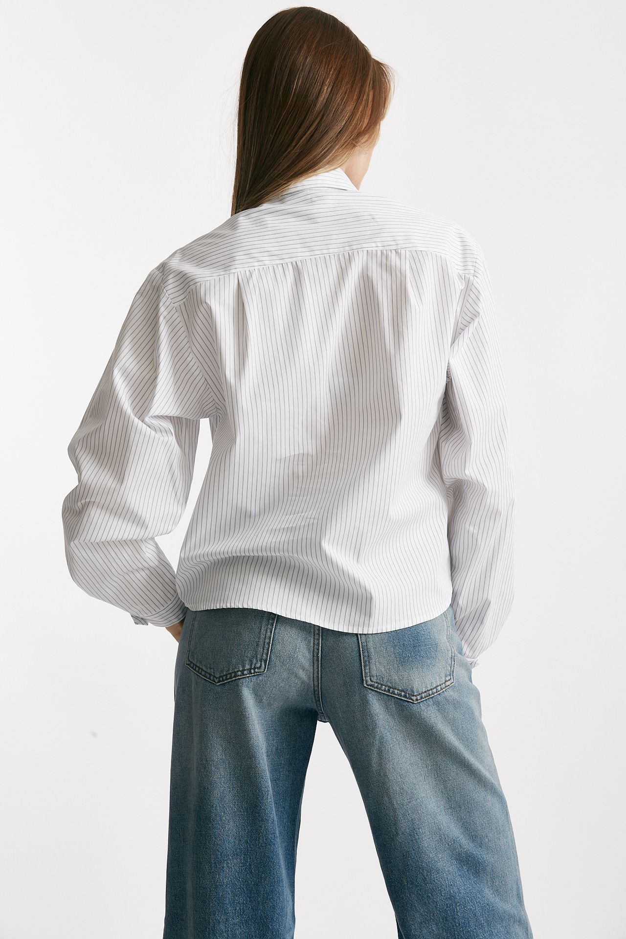 Camicia rigata in cotone 