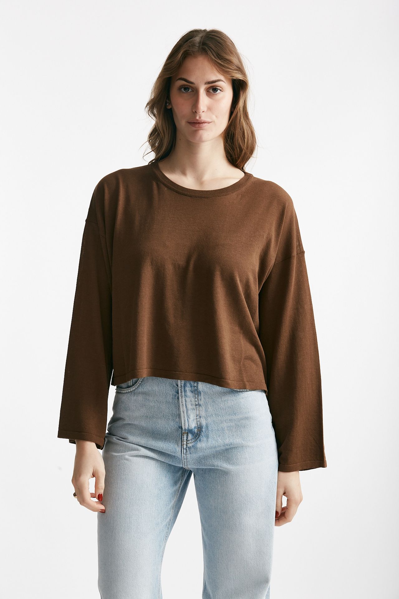 Maglia scatolina marrone