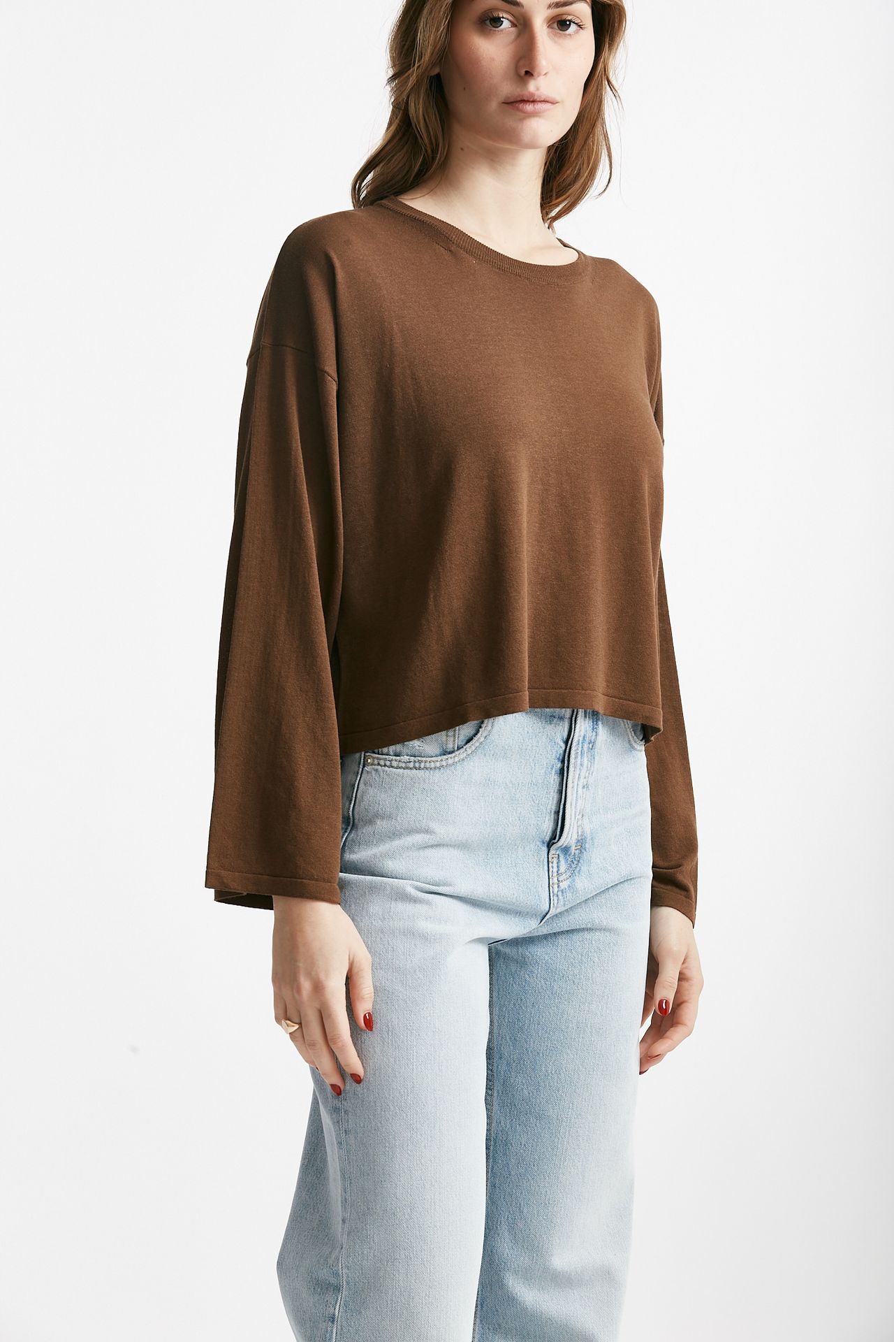 Maglia scatolina marrone