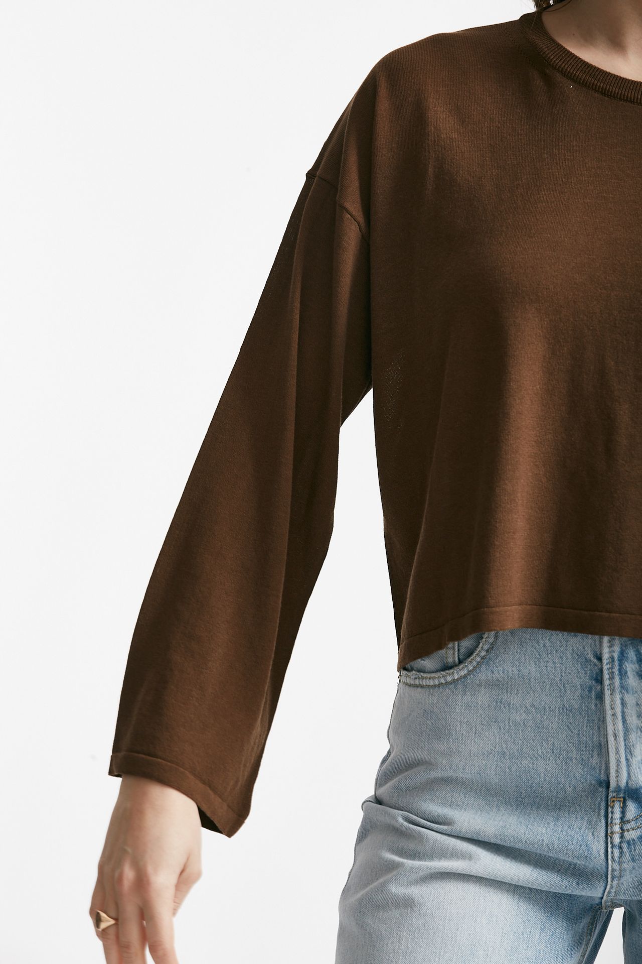 Maglia scatolina marrone