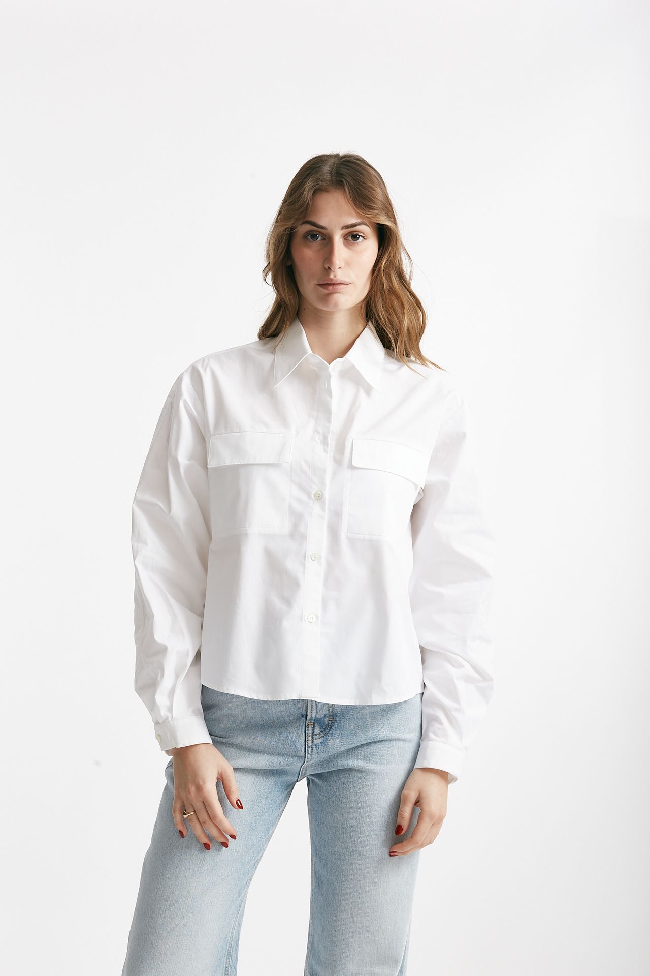 Camicia in cotone bianco