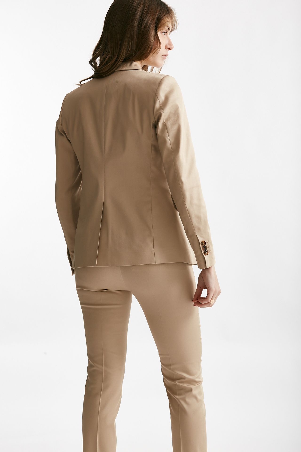 Tailleur in cotone beige
