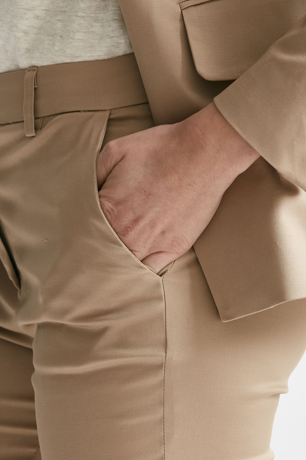 Tailleur in cotone beige