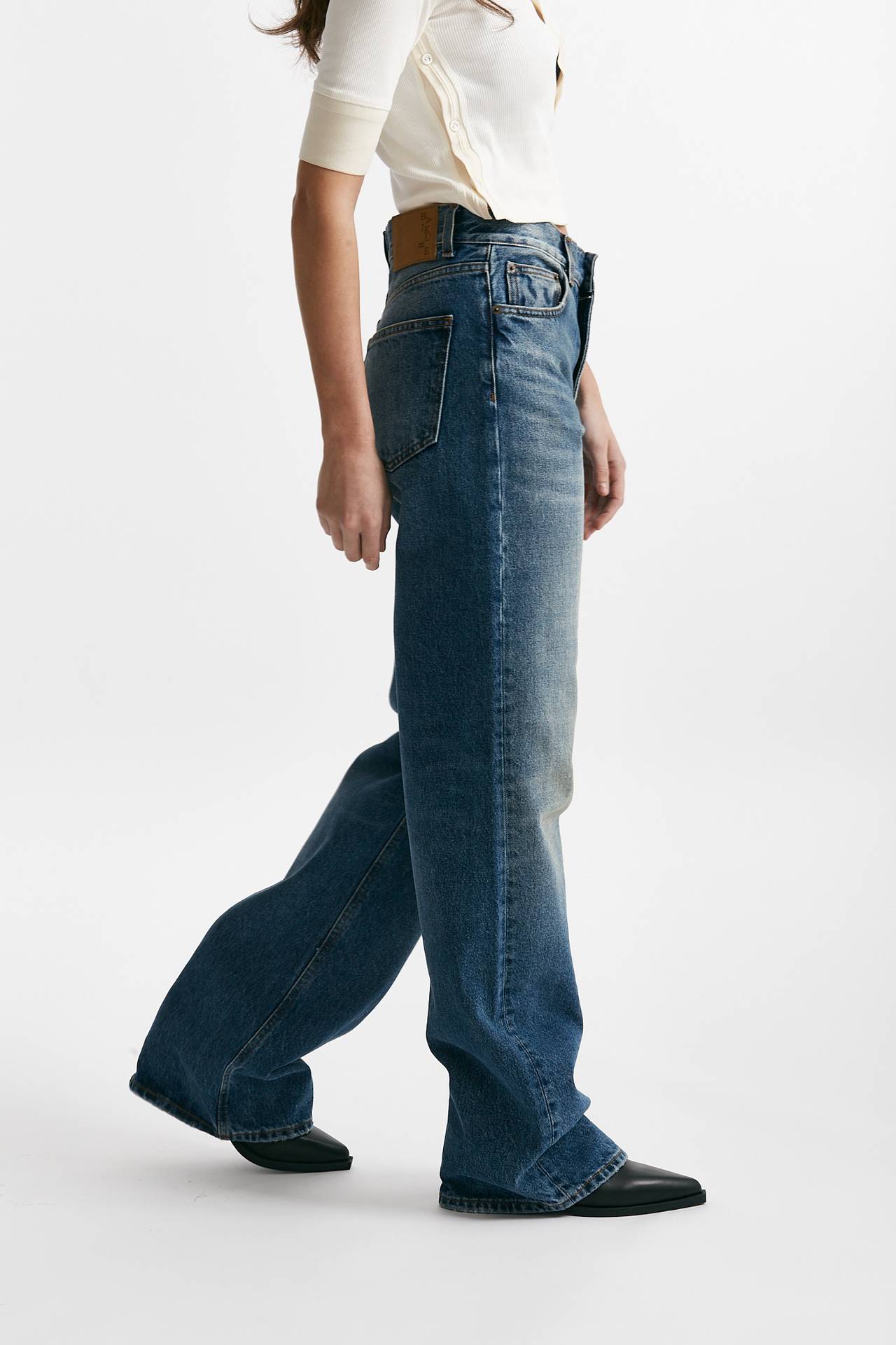 Jeans palazzo KOREA medio/scuro