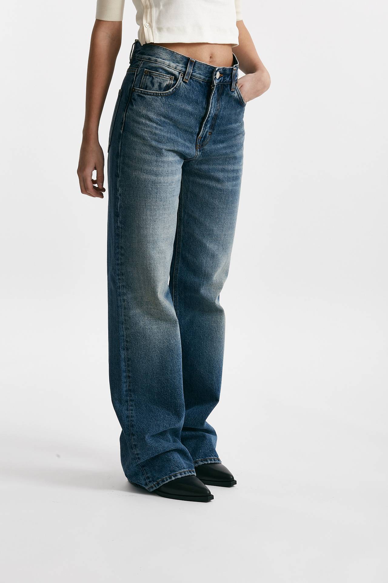 Jeans palazzo KOREA medio/scuro
