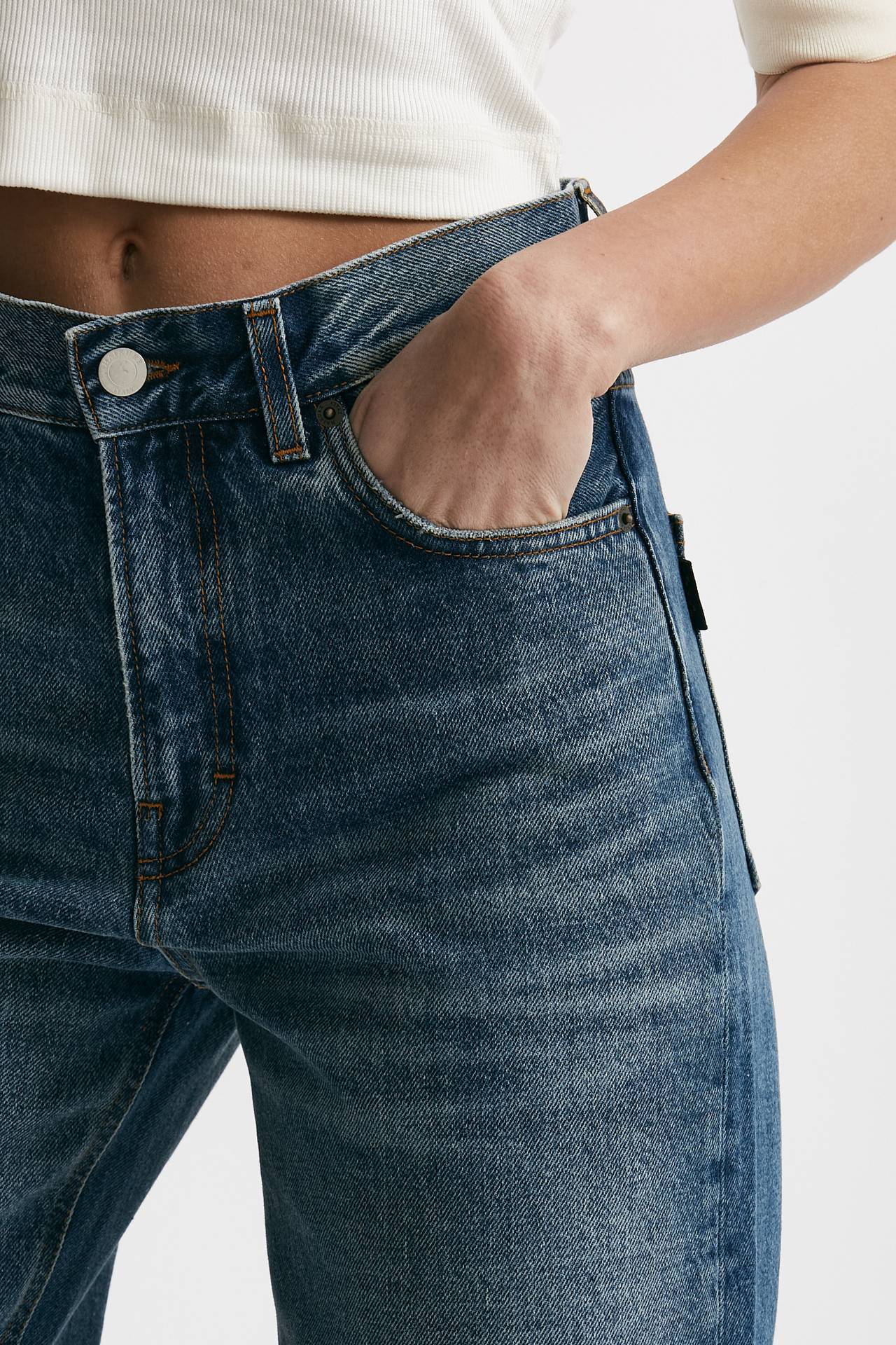 Jeans palazzo KOREA medio/scuro