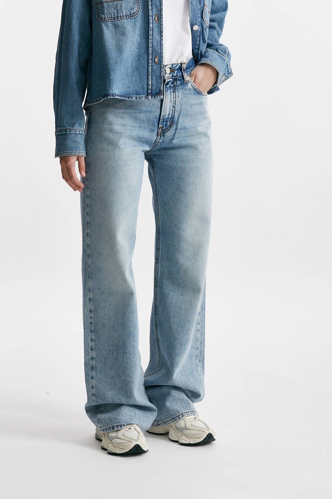 Jeans palazzo KOREA lavaggio chiaro