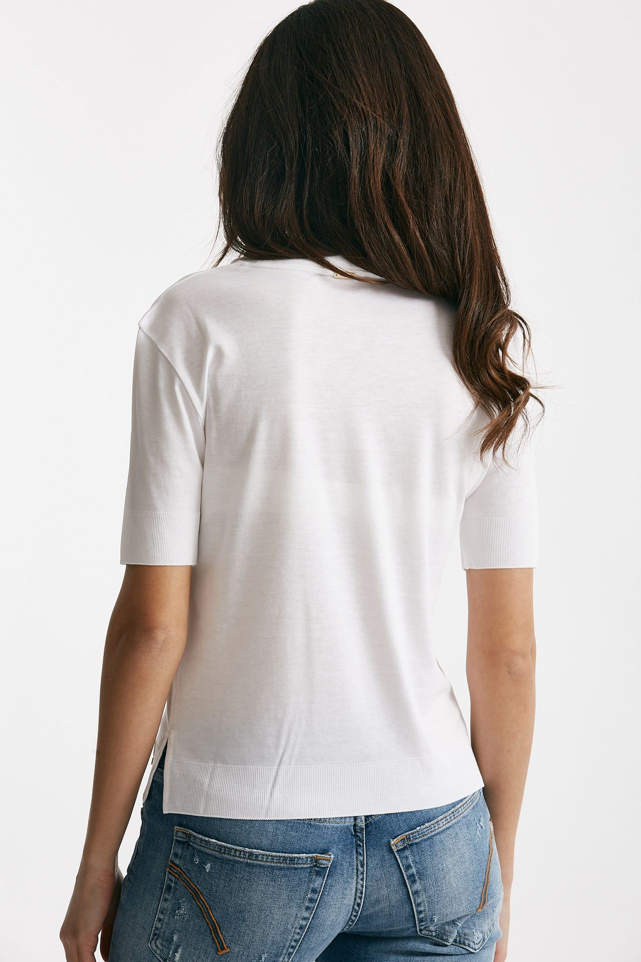 T-shirt basica in cotone bianco