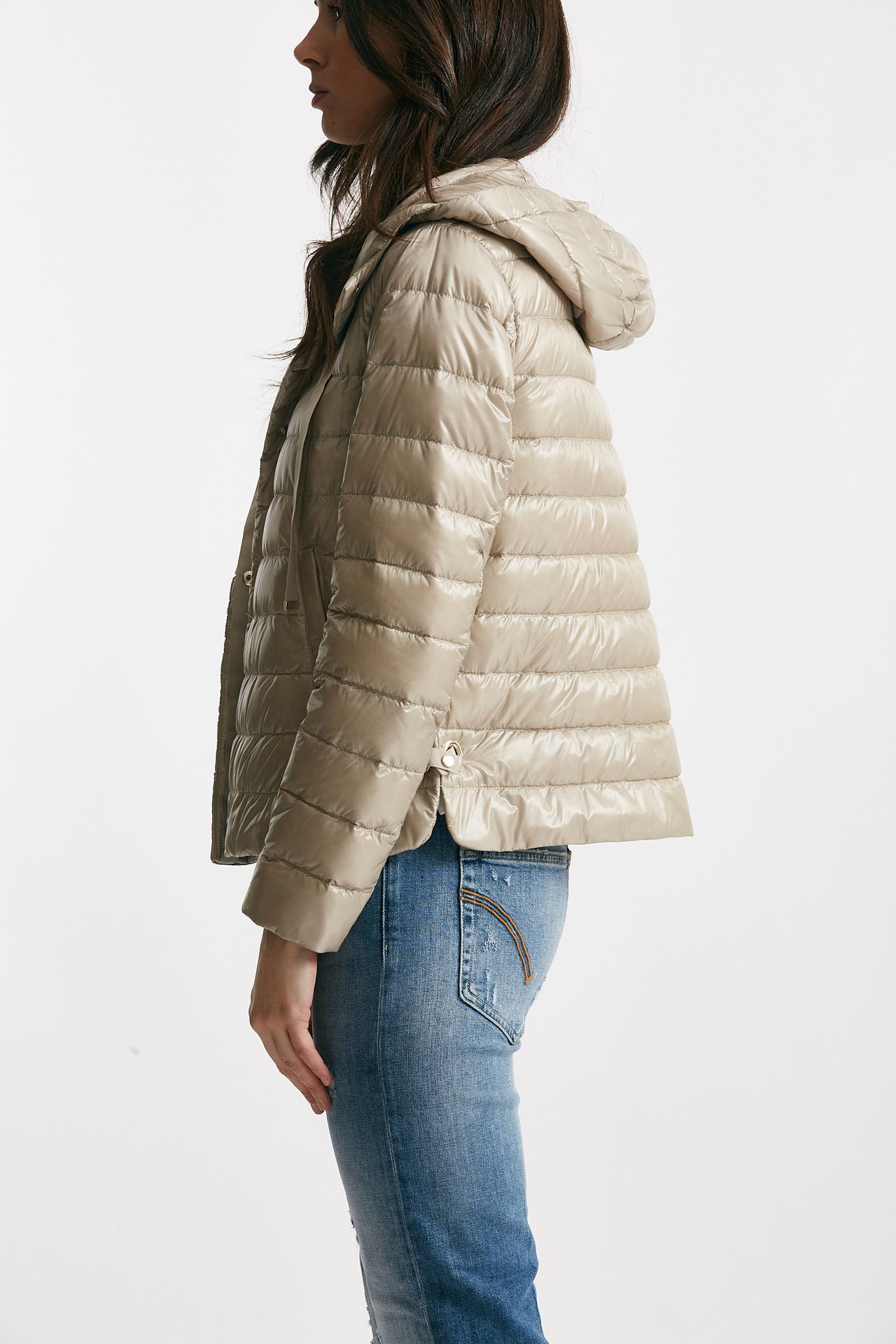 Giubbino in nylon ultralight beige chantilly 