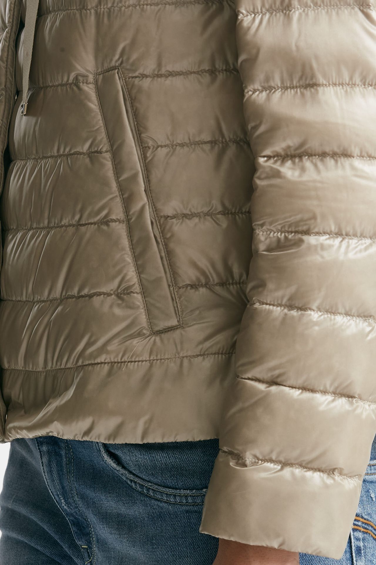 Giubbino in nylon ultralight beige chantilly 