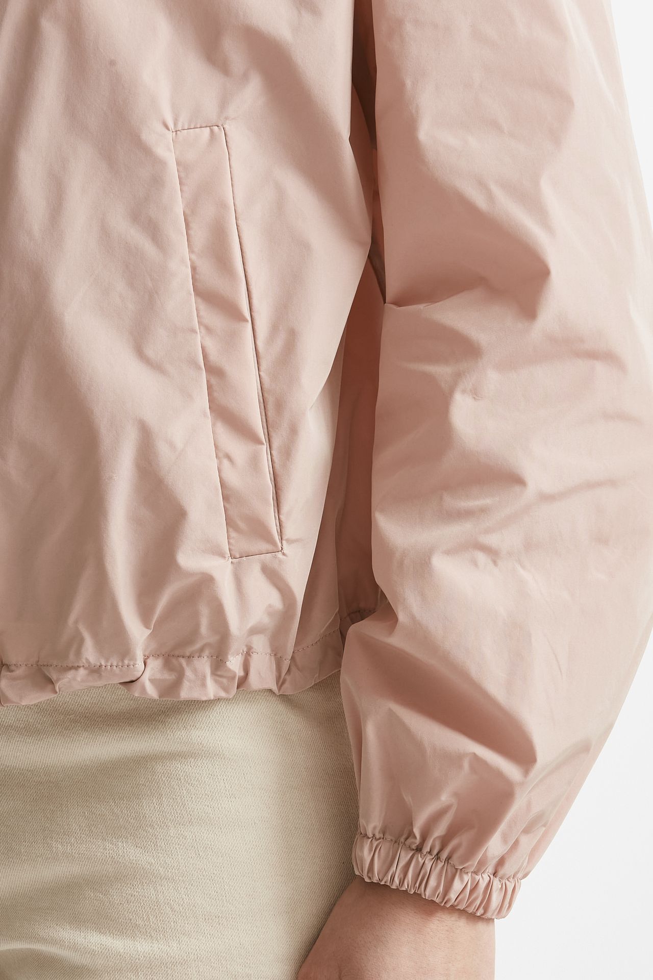 Bomber in taffetà tecnico rosa