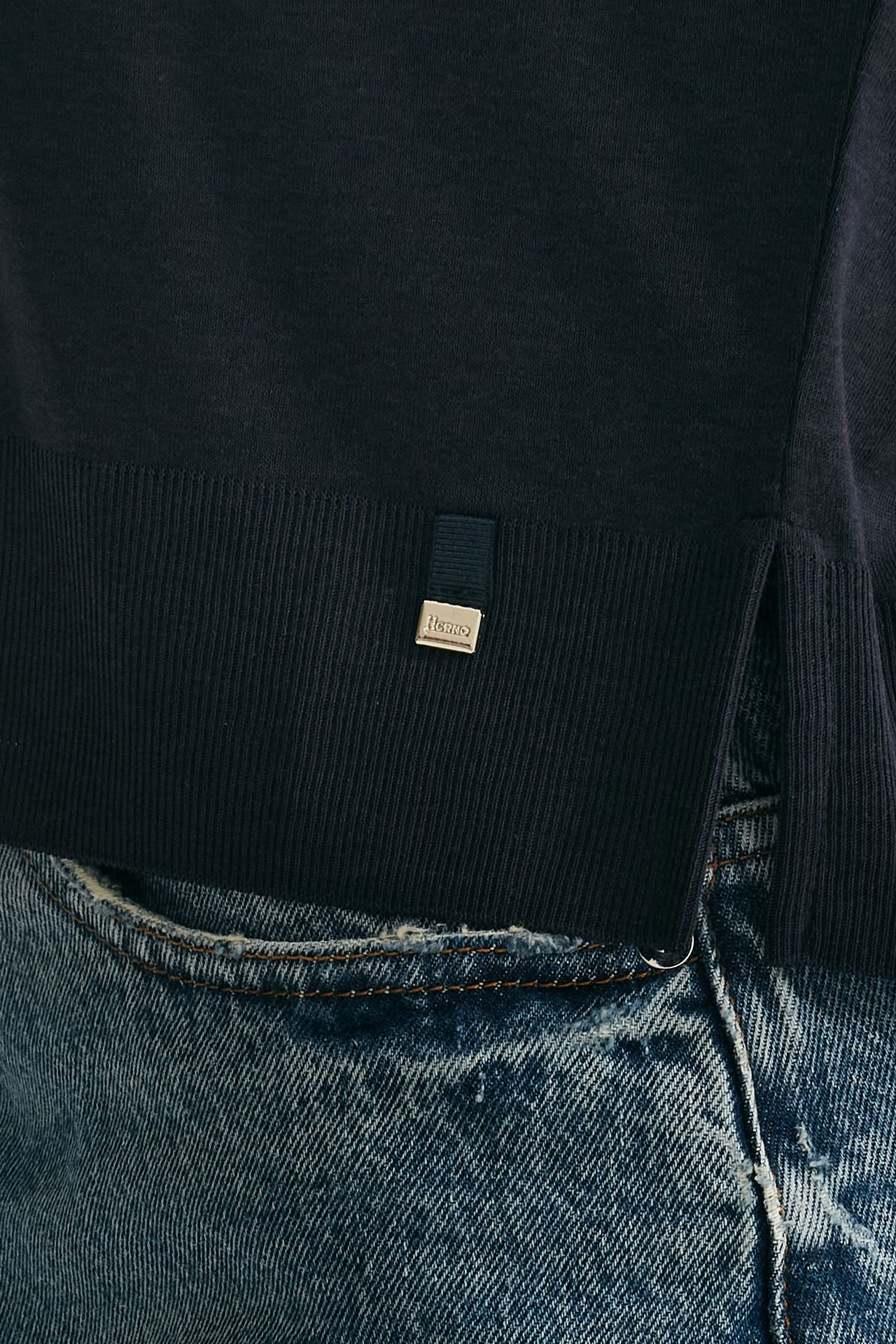 Maglia scollo a v blu