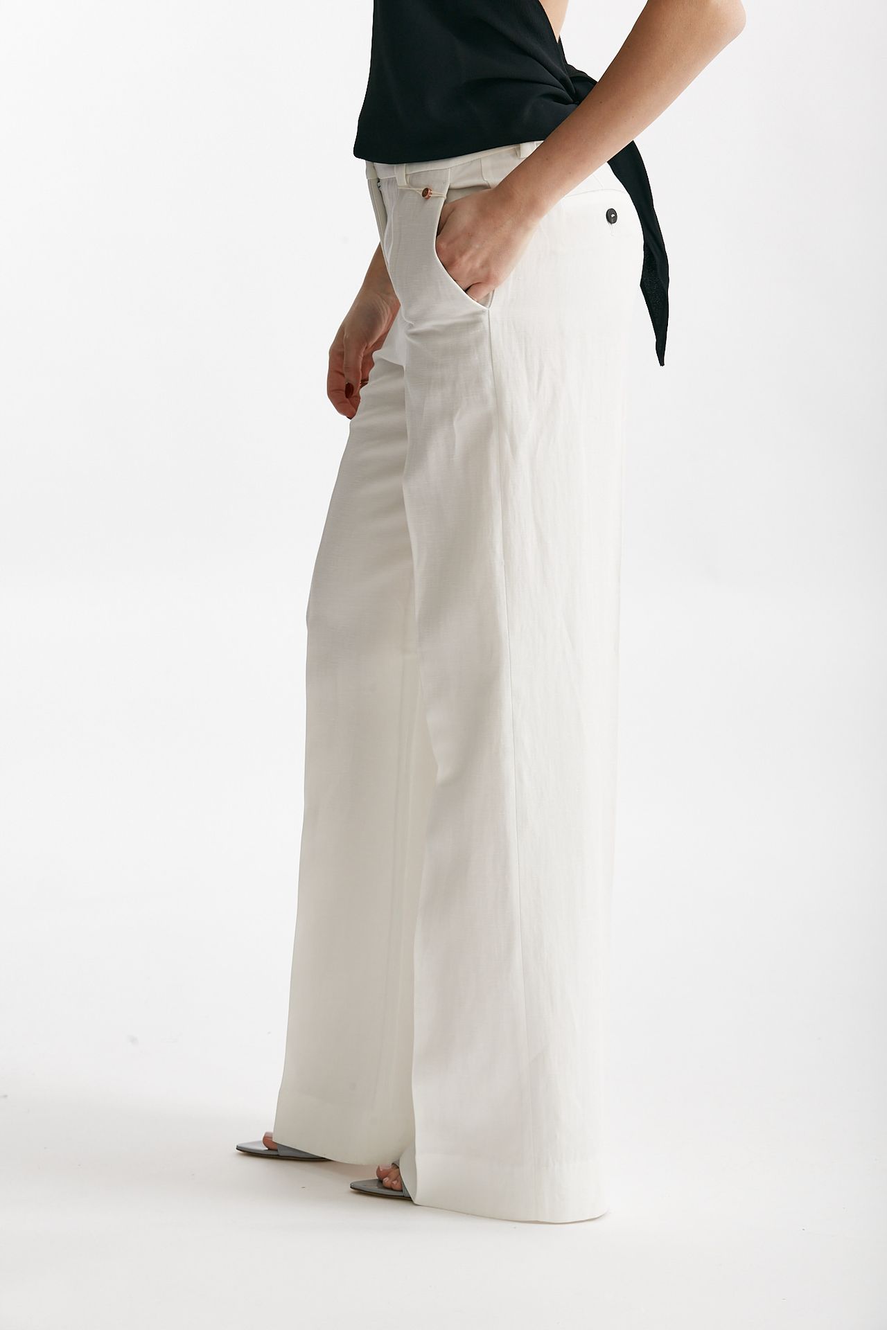 Pantalone palazzo INCOTEX NEERA bianco
