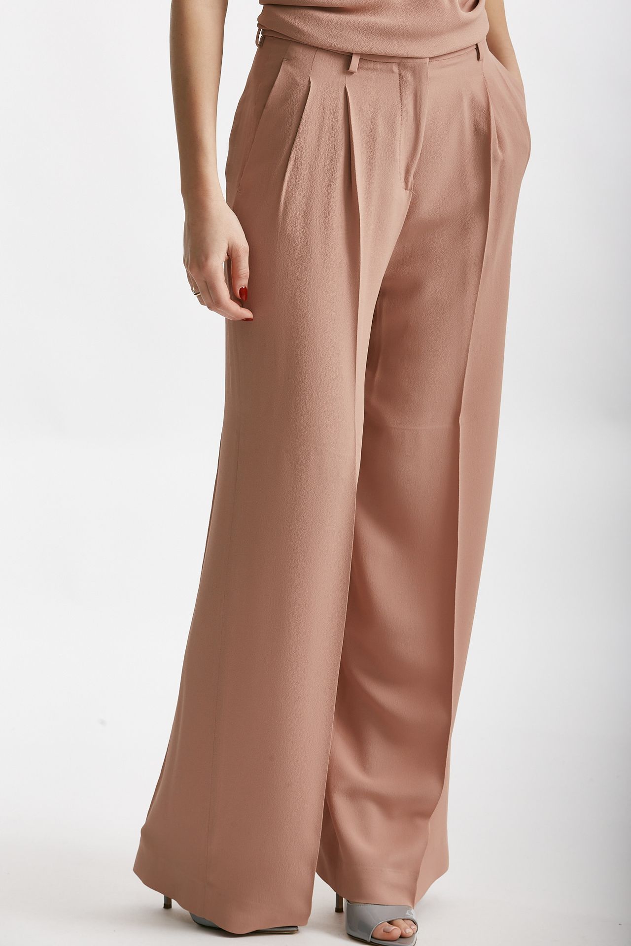 Pantalone fluido ELODIE osa cipria