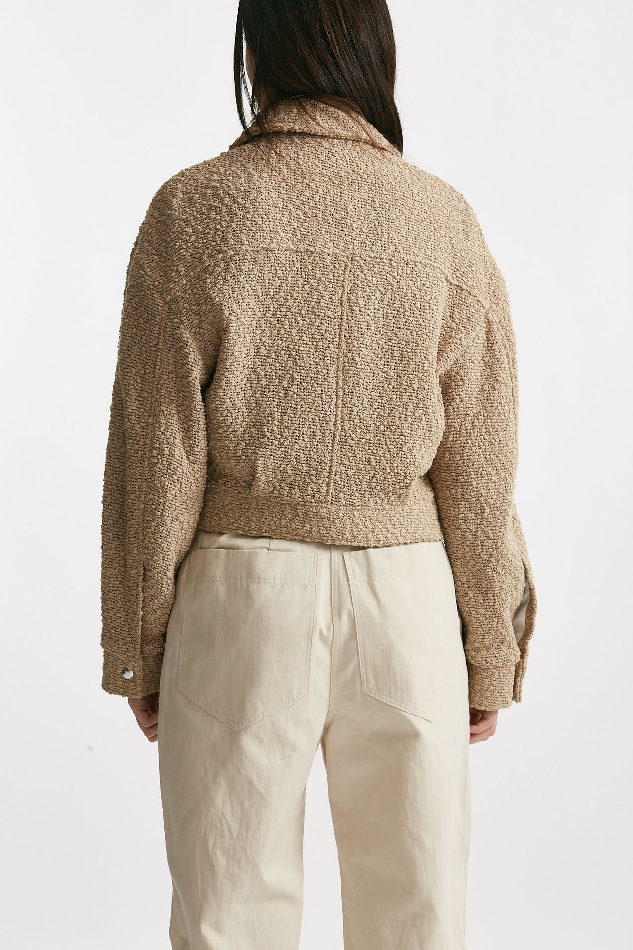 Bomber bouclè beige