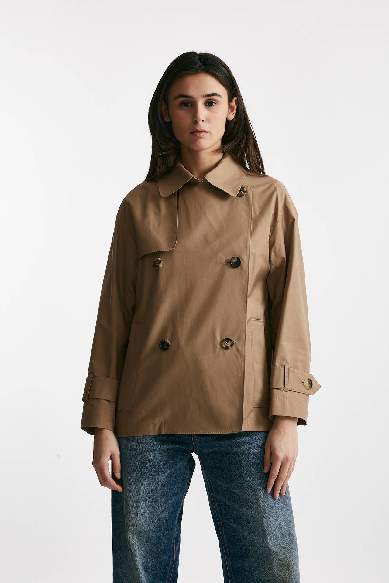 Trench corto ZENO in twill di cotone