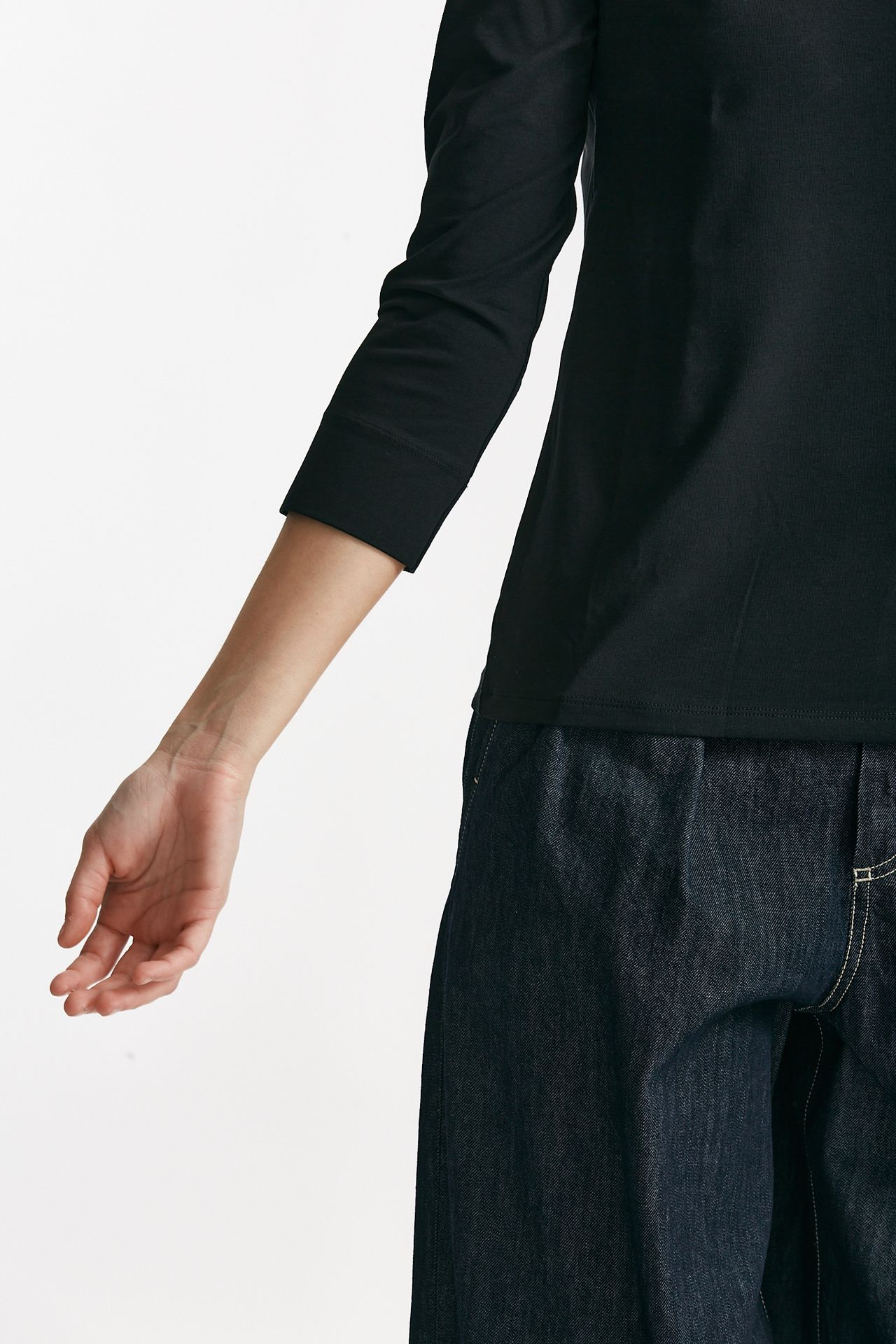 T-shirt in jersey nero