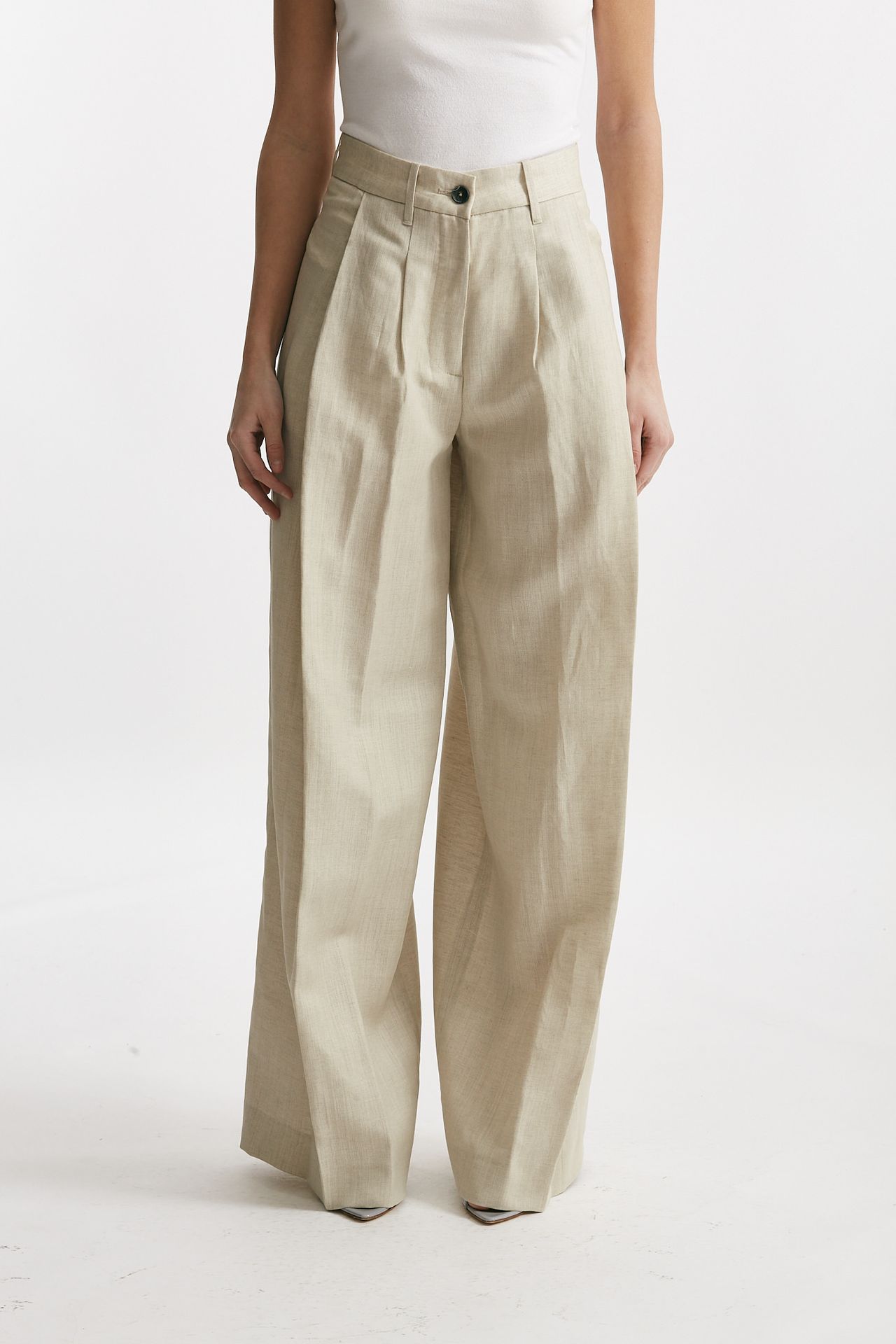 Pantalone palazzo SANDRA colore tabacco