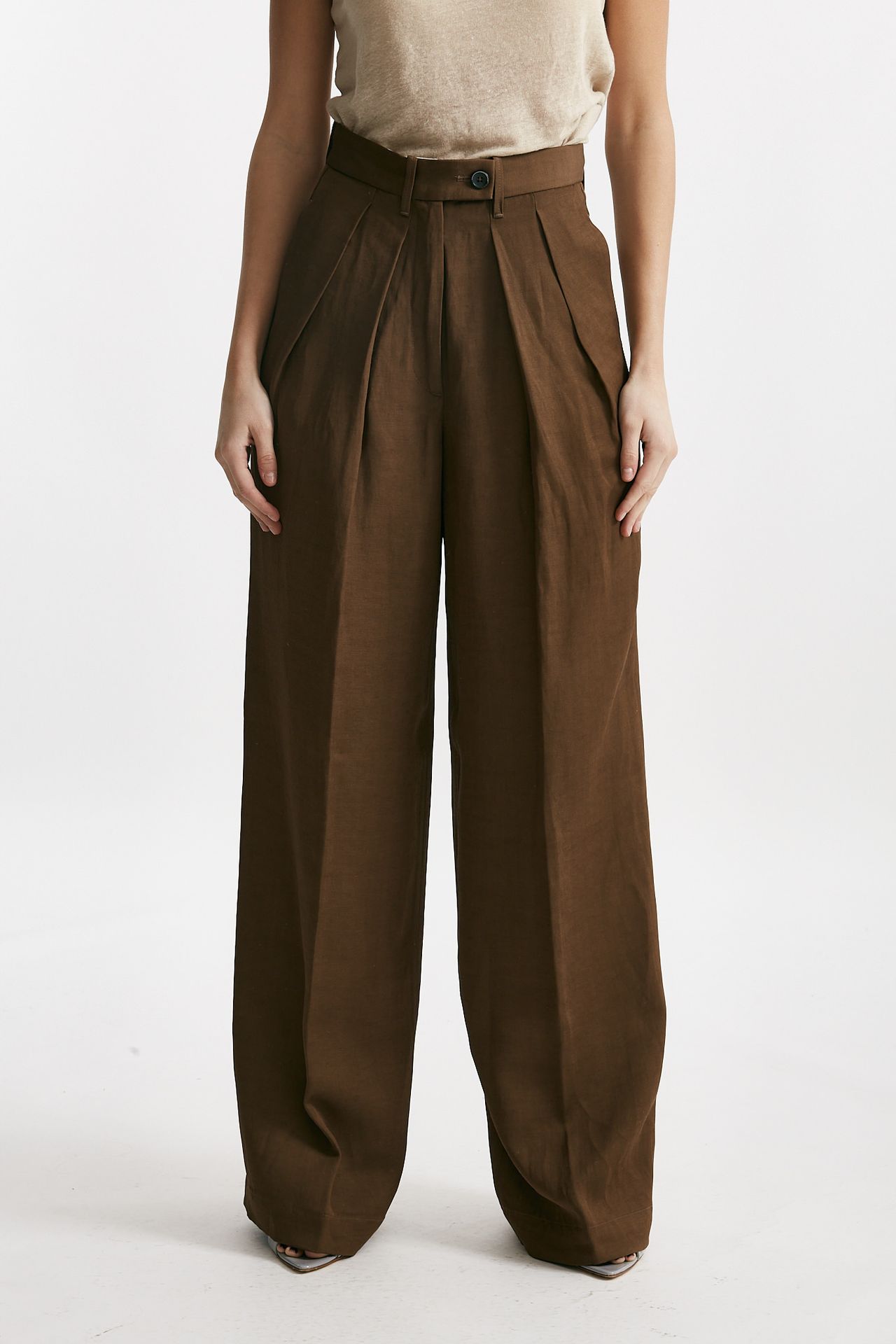 Pantalone palazzo SANDRA tabacco