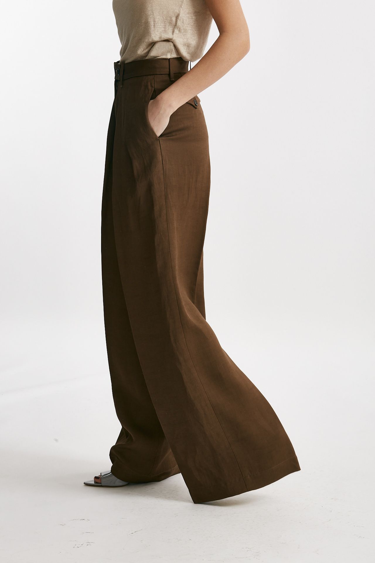 Pantalone palazzo SANDRA tabacco