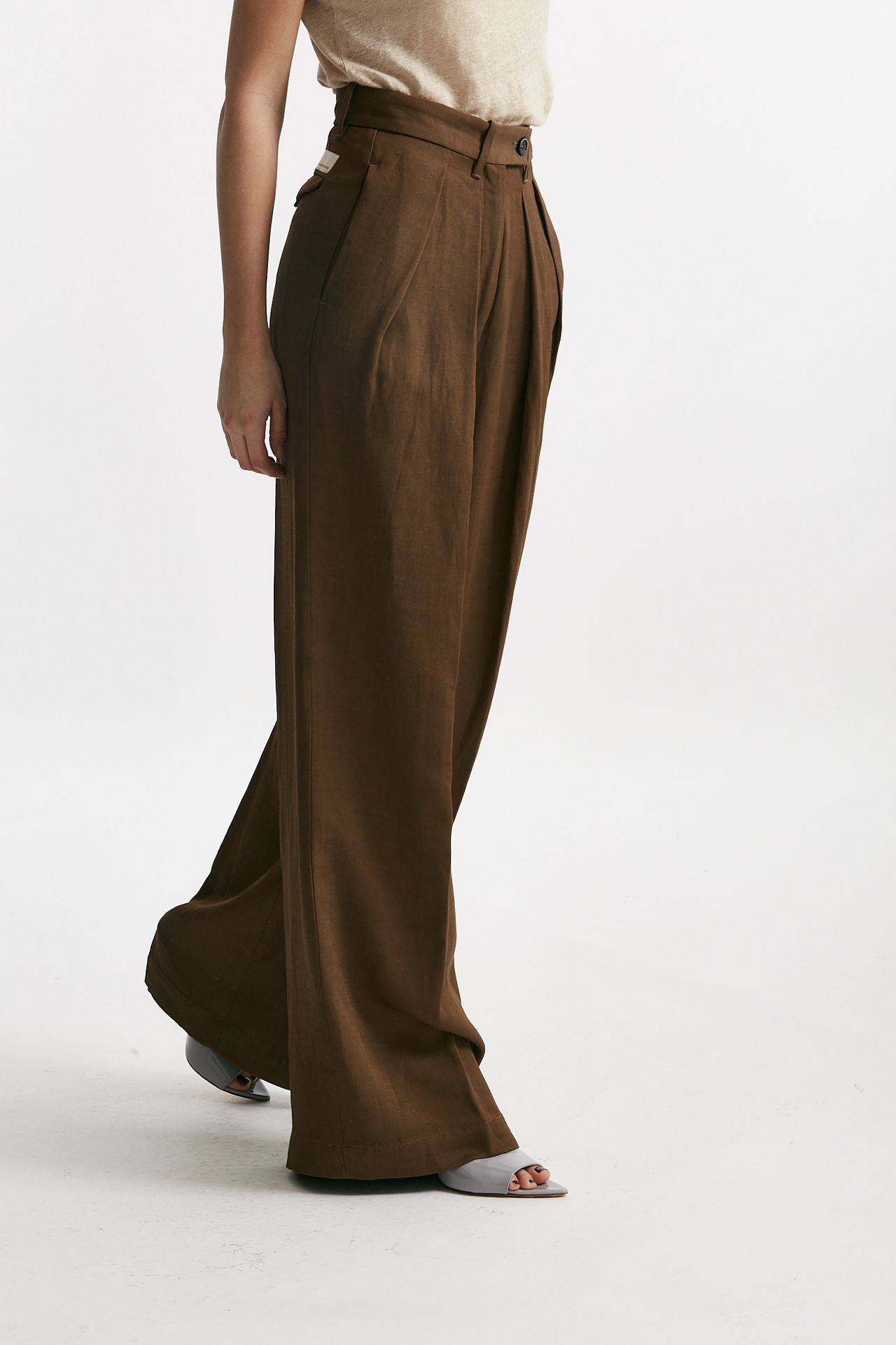 Pantalone palazzo SANDRA tabacco