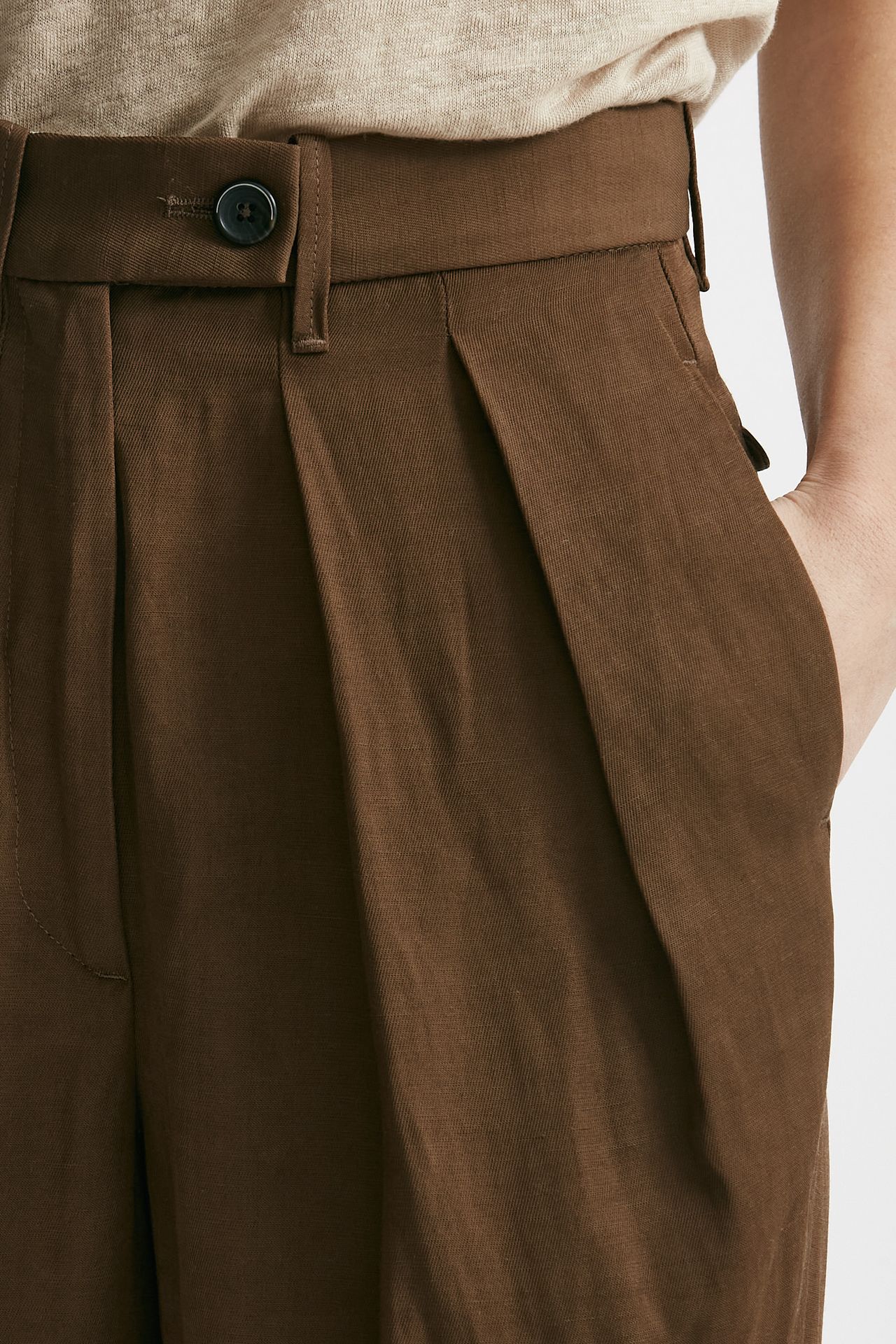 Pantalone palazzo SANDRA tabacco