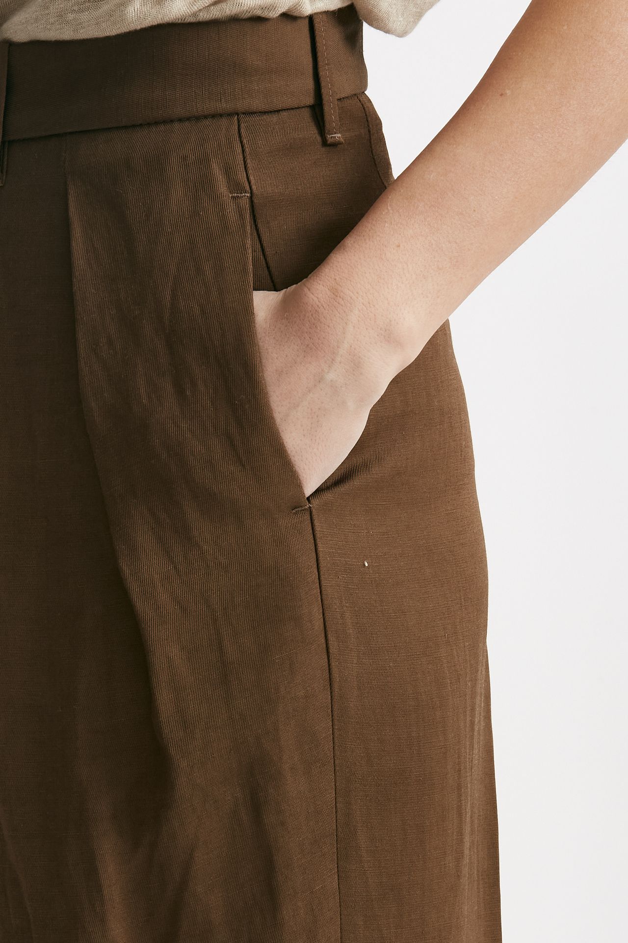 Pantalone palazzo SANDRA tabacco