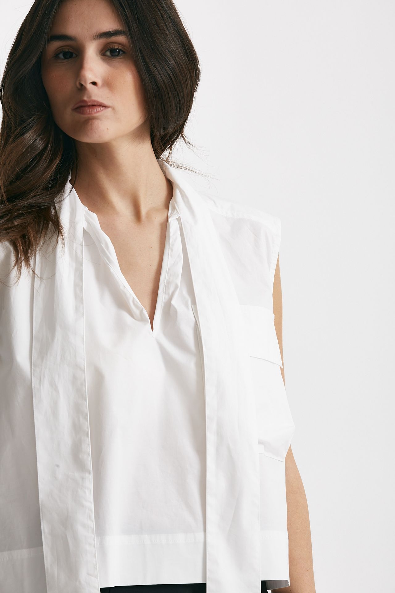Camicia in cotone bianco