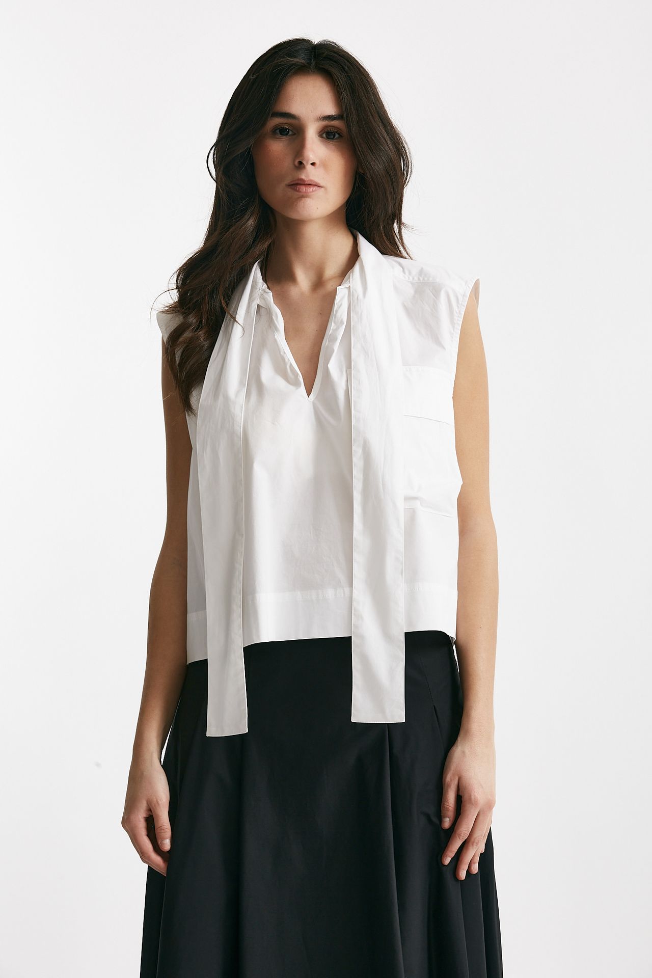 Camicia in cotone bianco