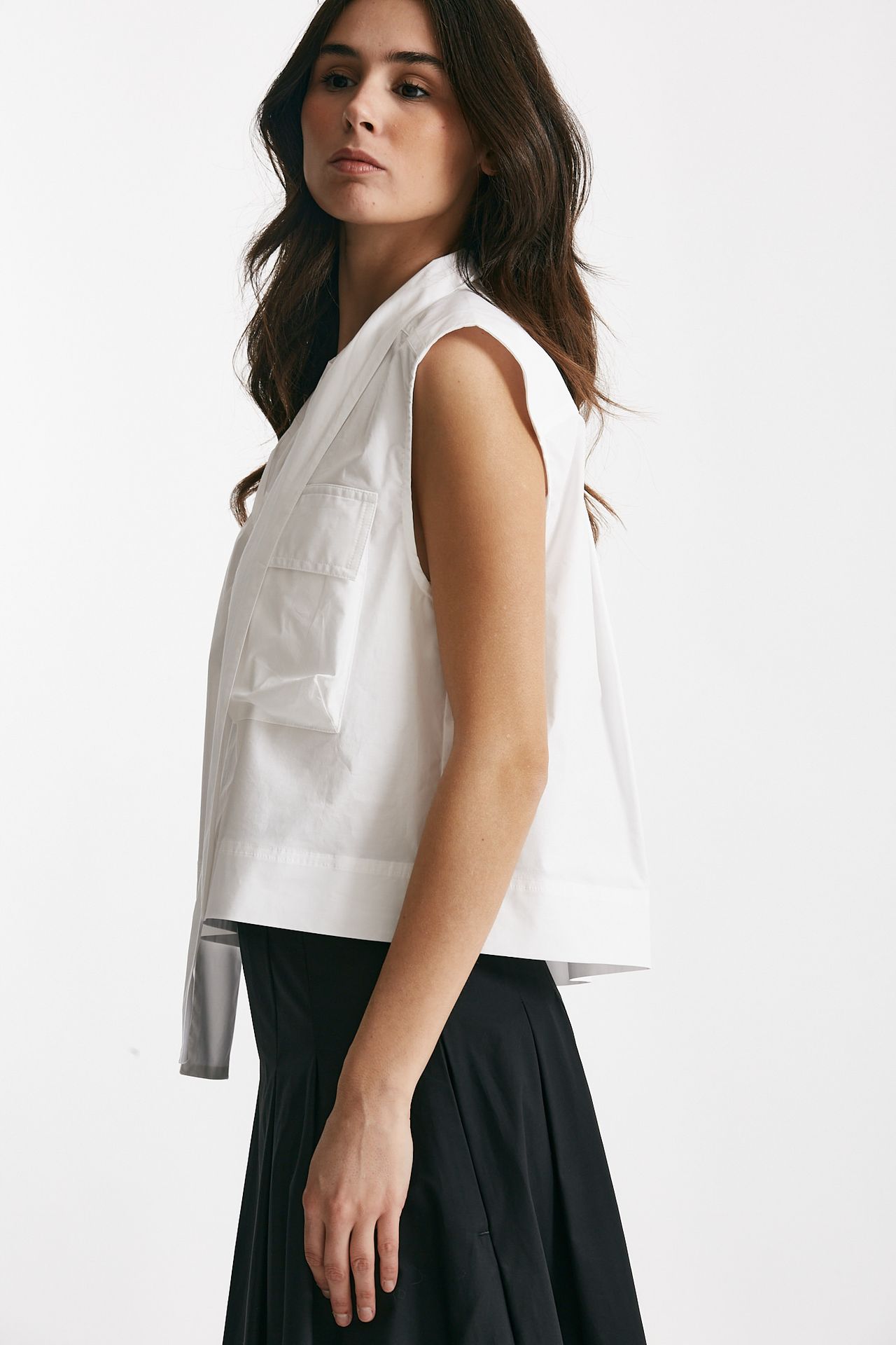 Camicia in cotone bianco