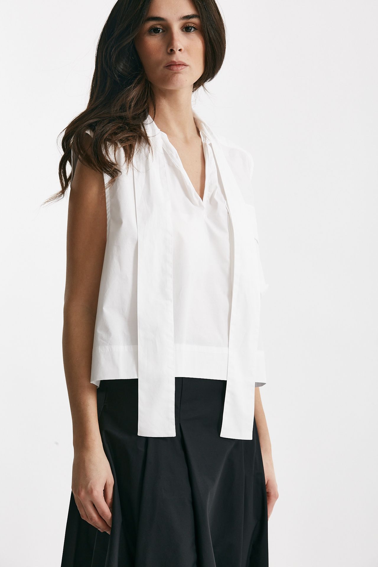 Camicia in cotone bianco