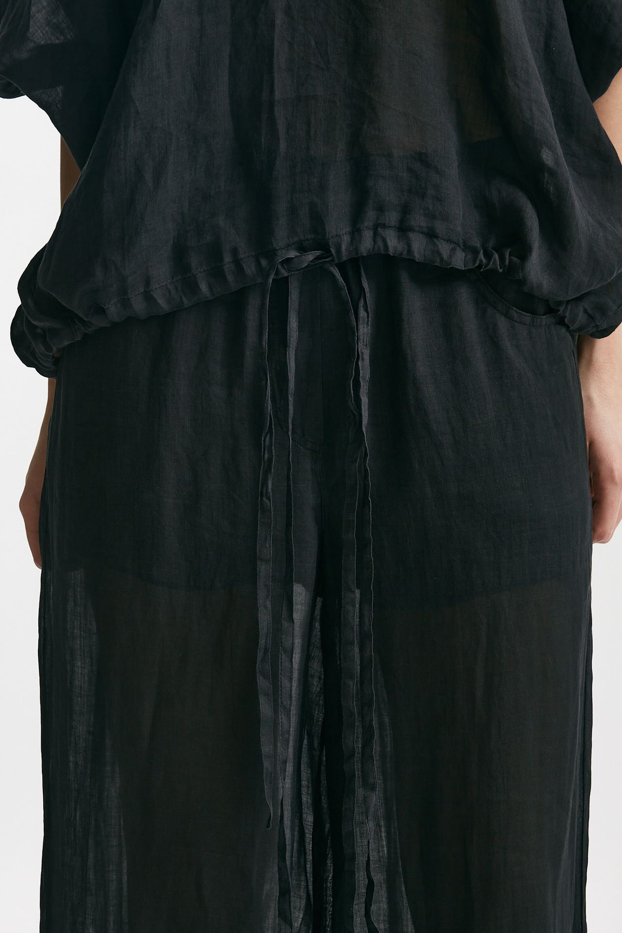 Camicia in lino nero 