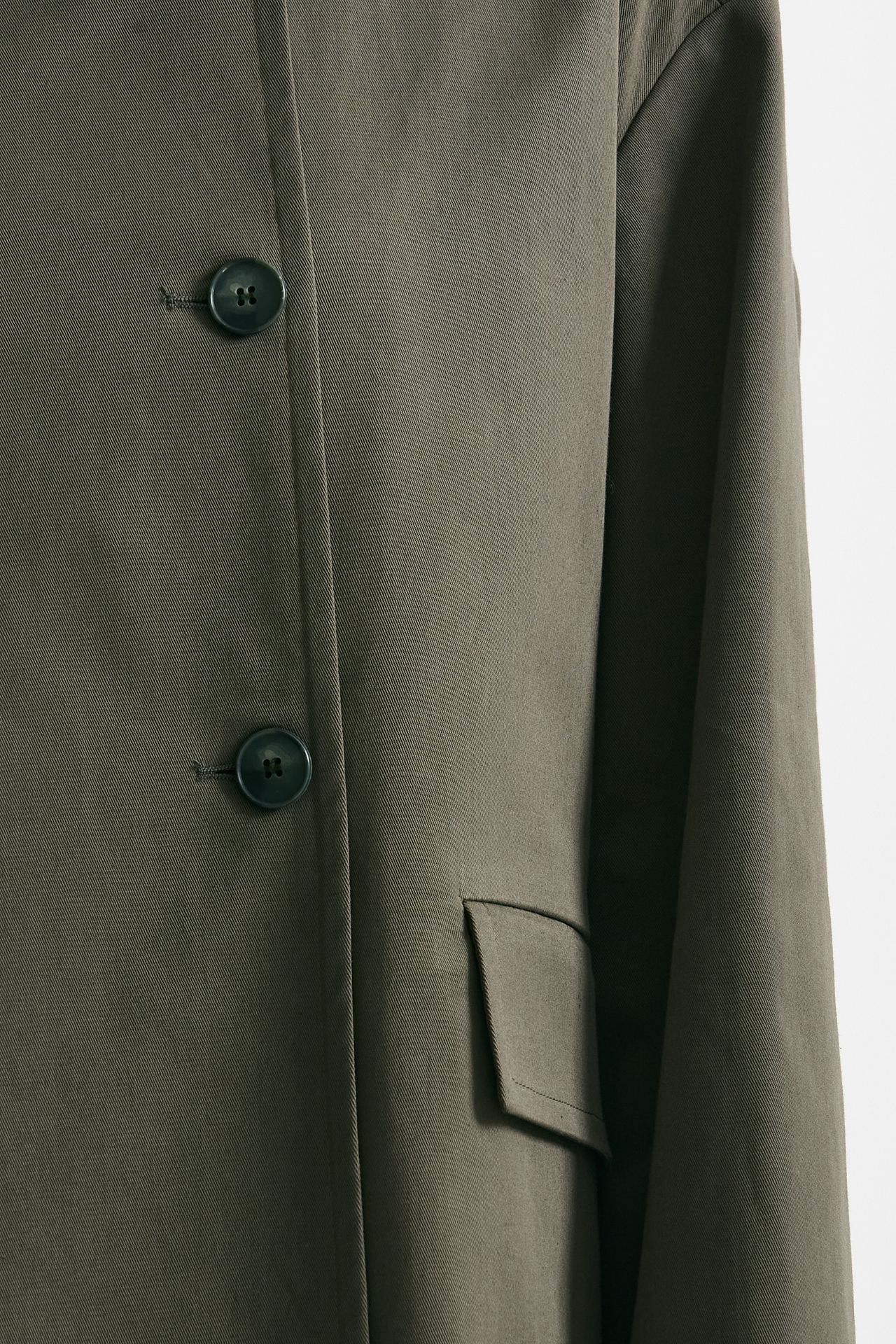 Caban in cotone verde militare 