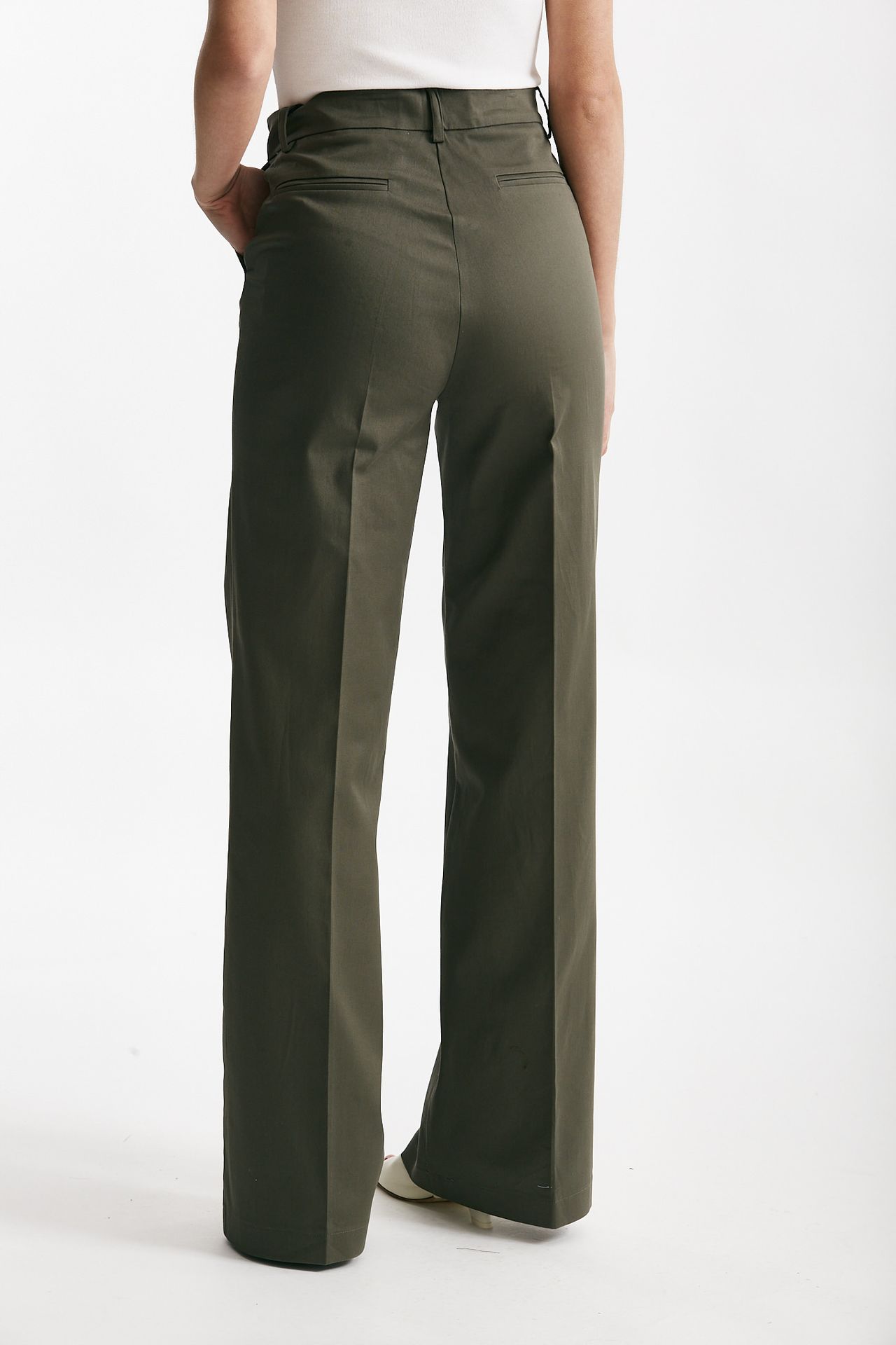 Pantalone vita alta palazzo verde militare 
