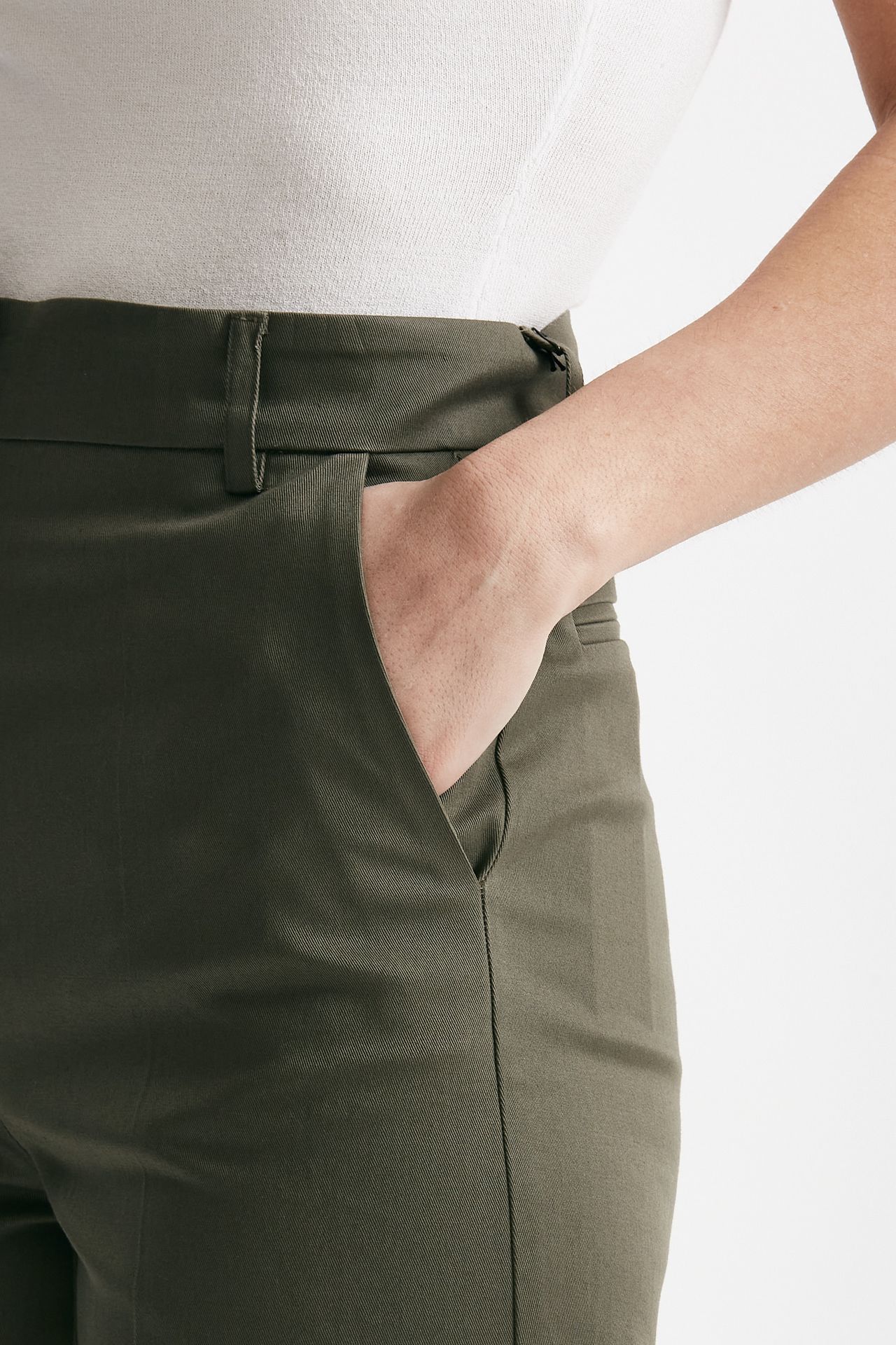 Pantalone vita alta palazzo verde militare 