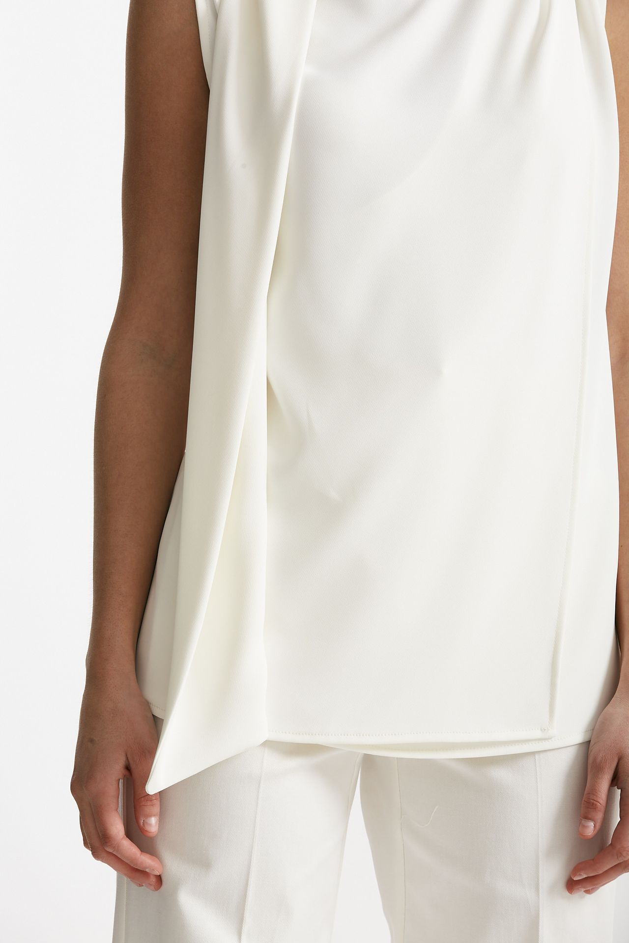 Top con sciarpa bianco