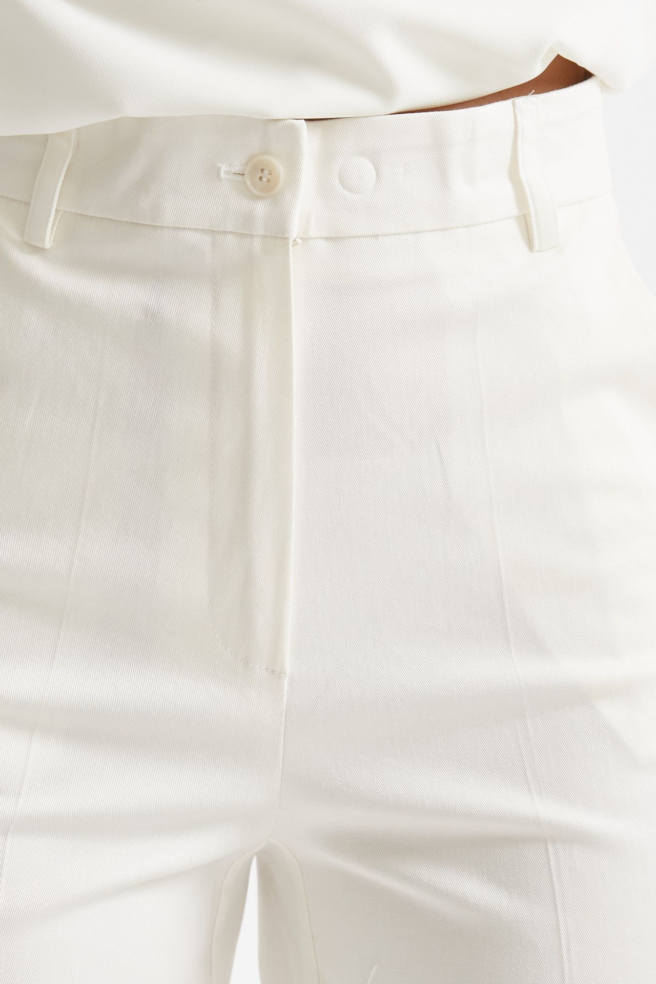Pantalone vita alta palazzo bianco