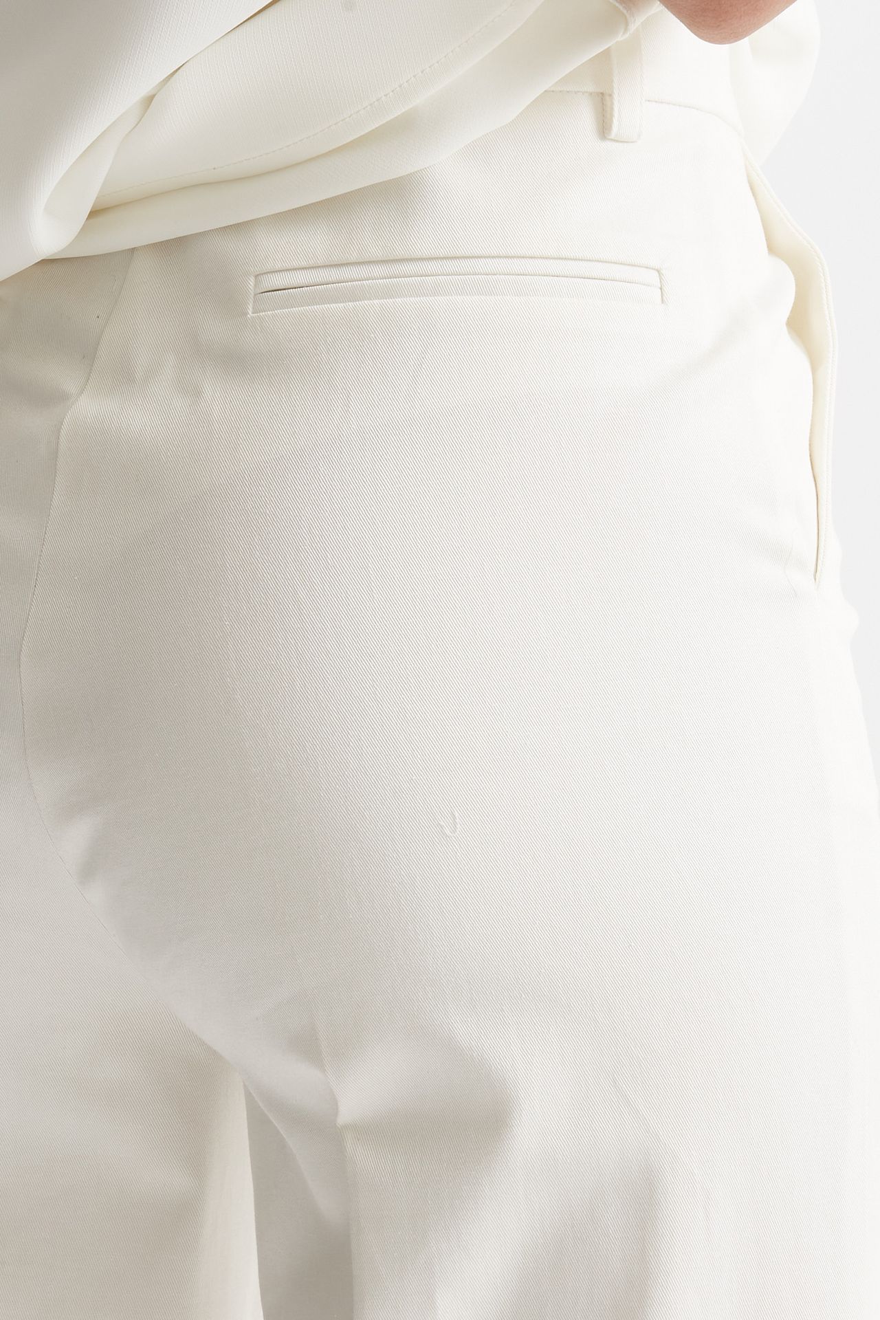 Pantalone vita alta palazzo bianco