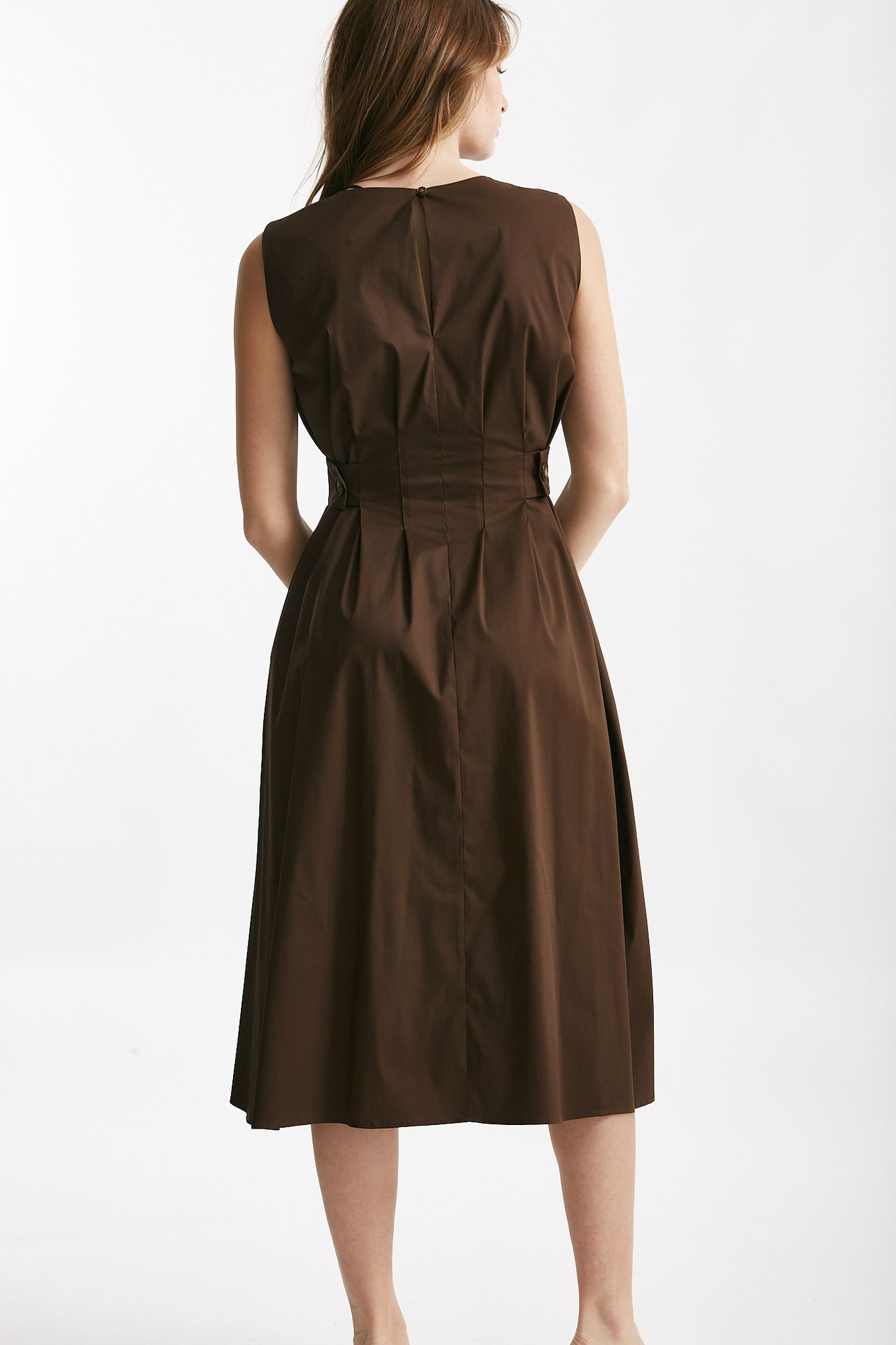 Abito in cotone marrone