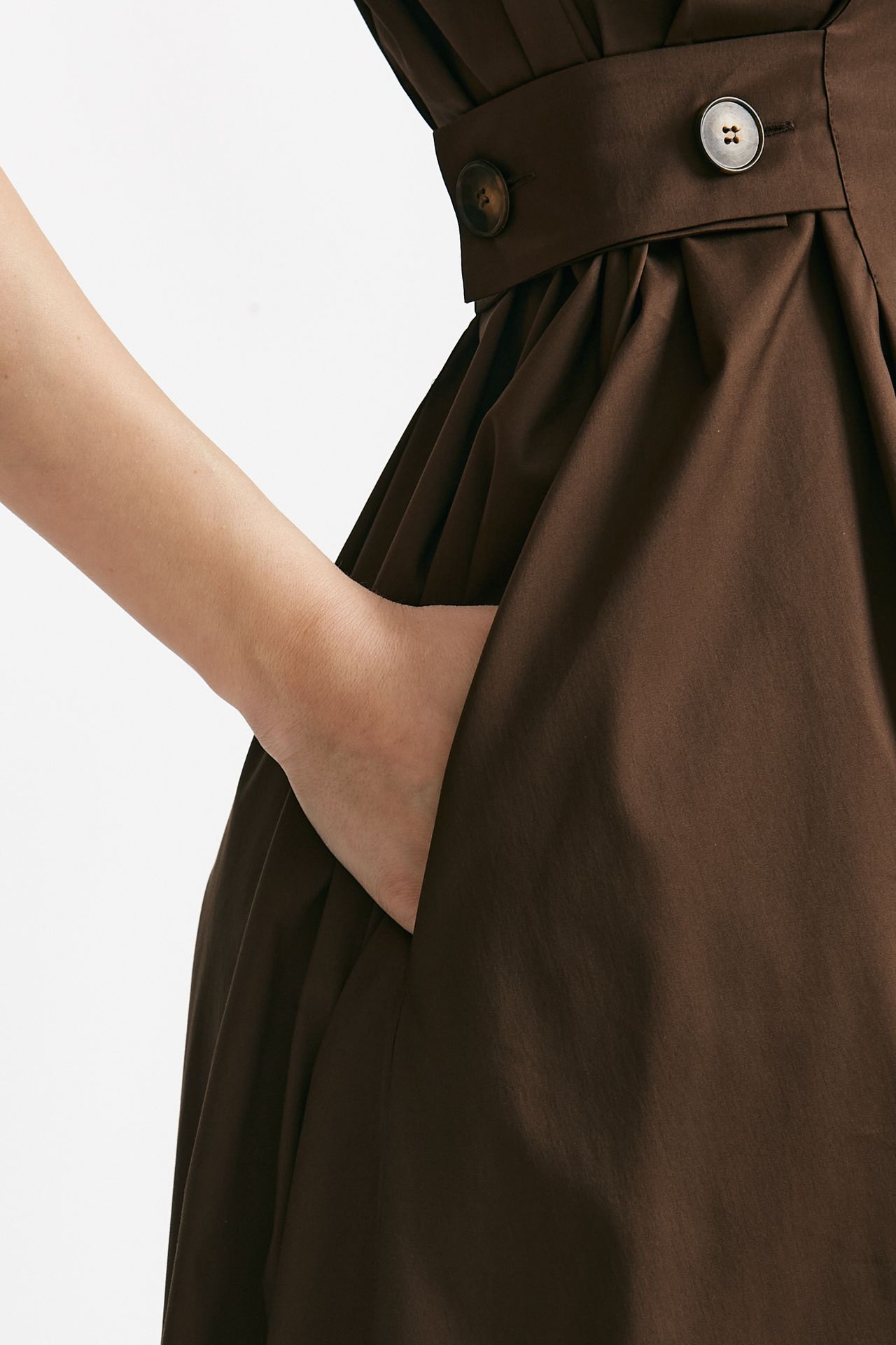 Abito in cotone marrone