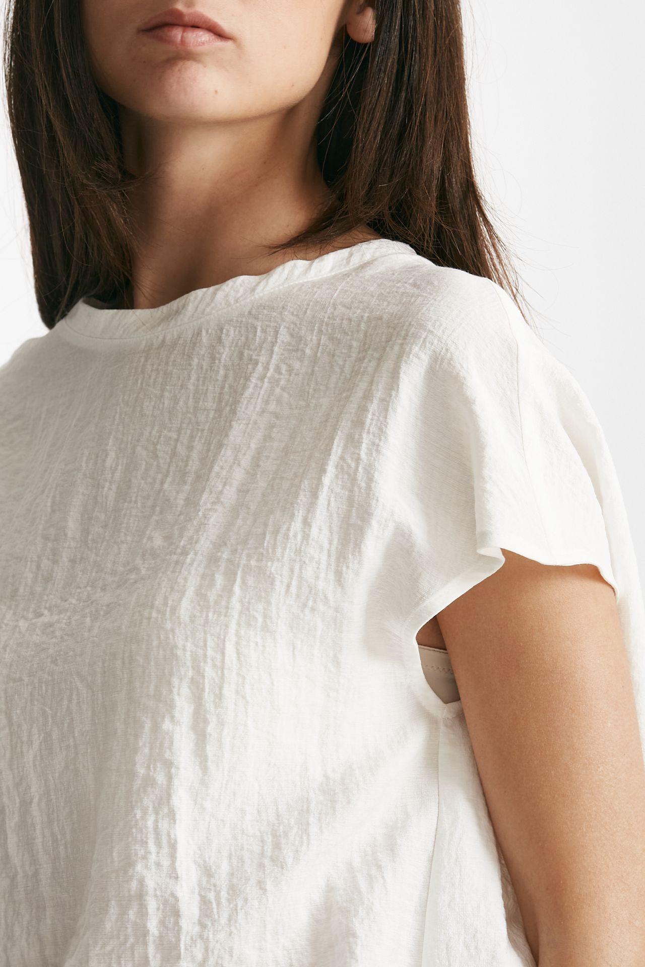 Camicia effetto stropicciato bianco