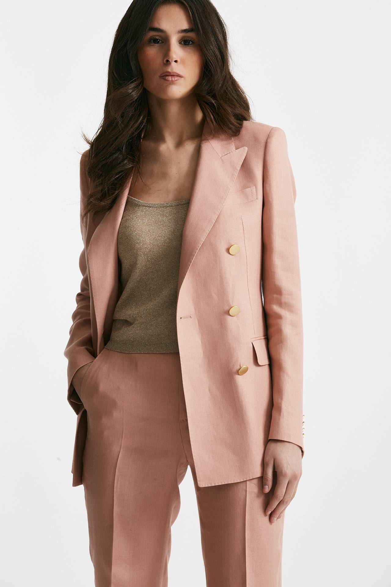 Tailleur doppiopetto T-PARIGI rosa